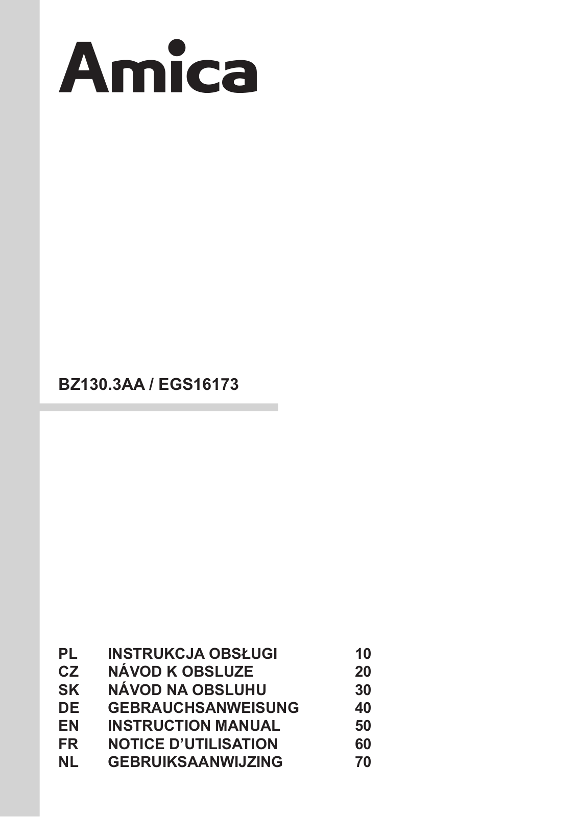 Amica EGS 16173 User Manual