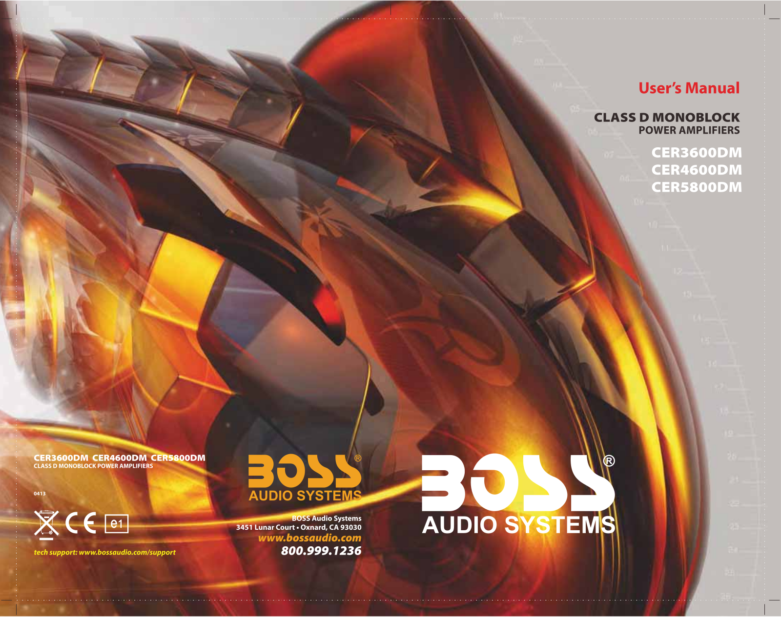 Boss Audio CHAOS ERUPT CER3600DM, CHAOS ERUPT CER4600DM, CHAOS ERUPT CER5800DM User Manual