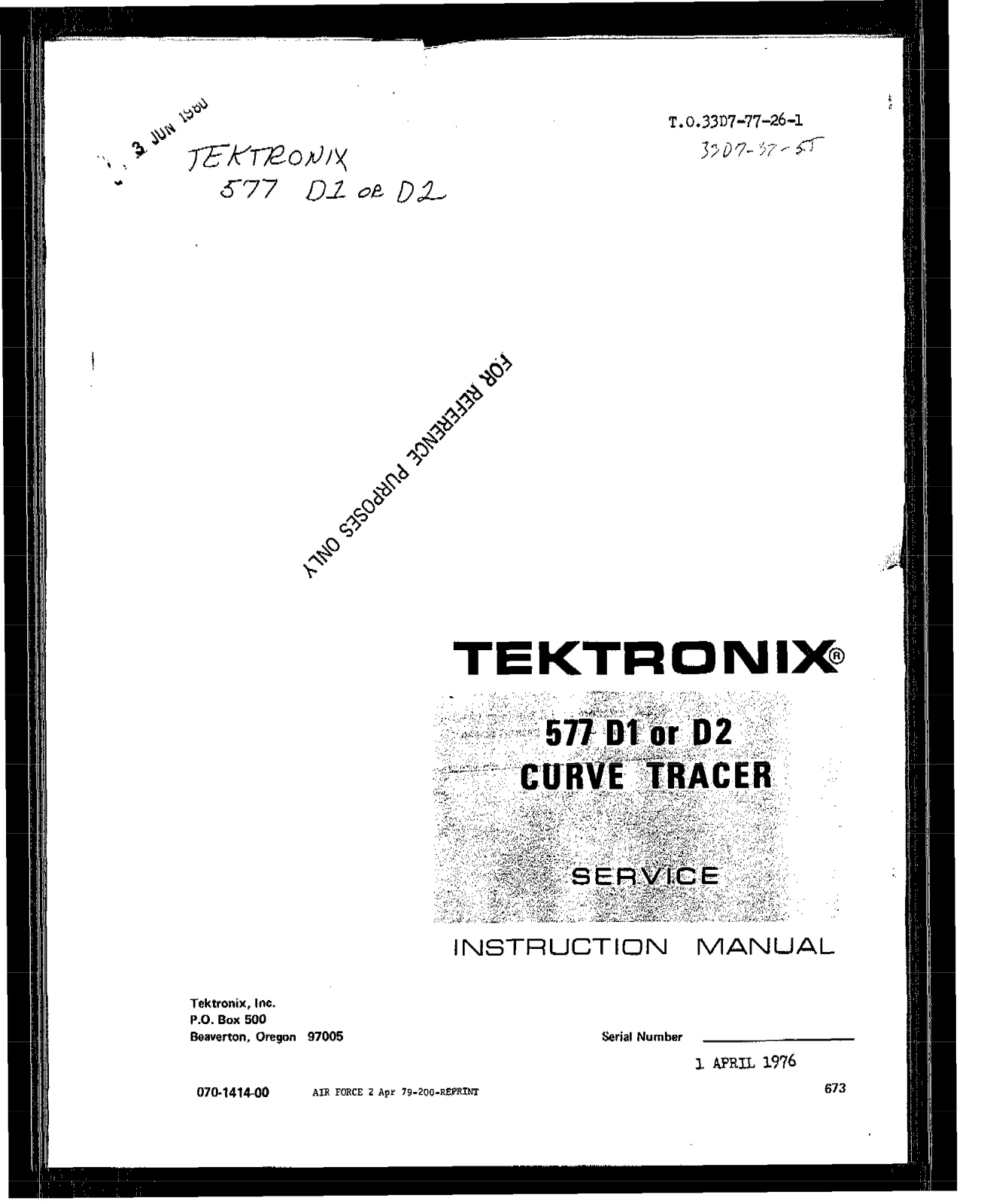 Tektronix 577 schematic