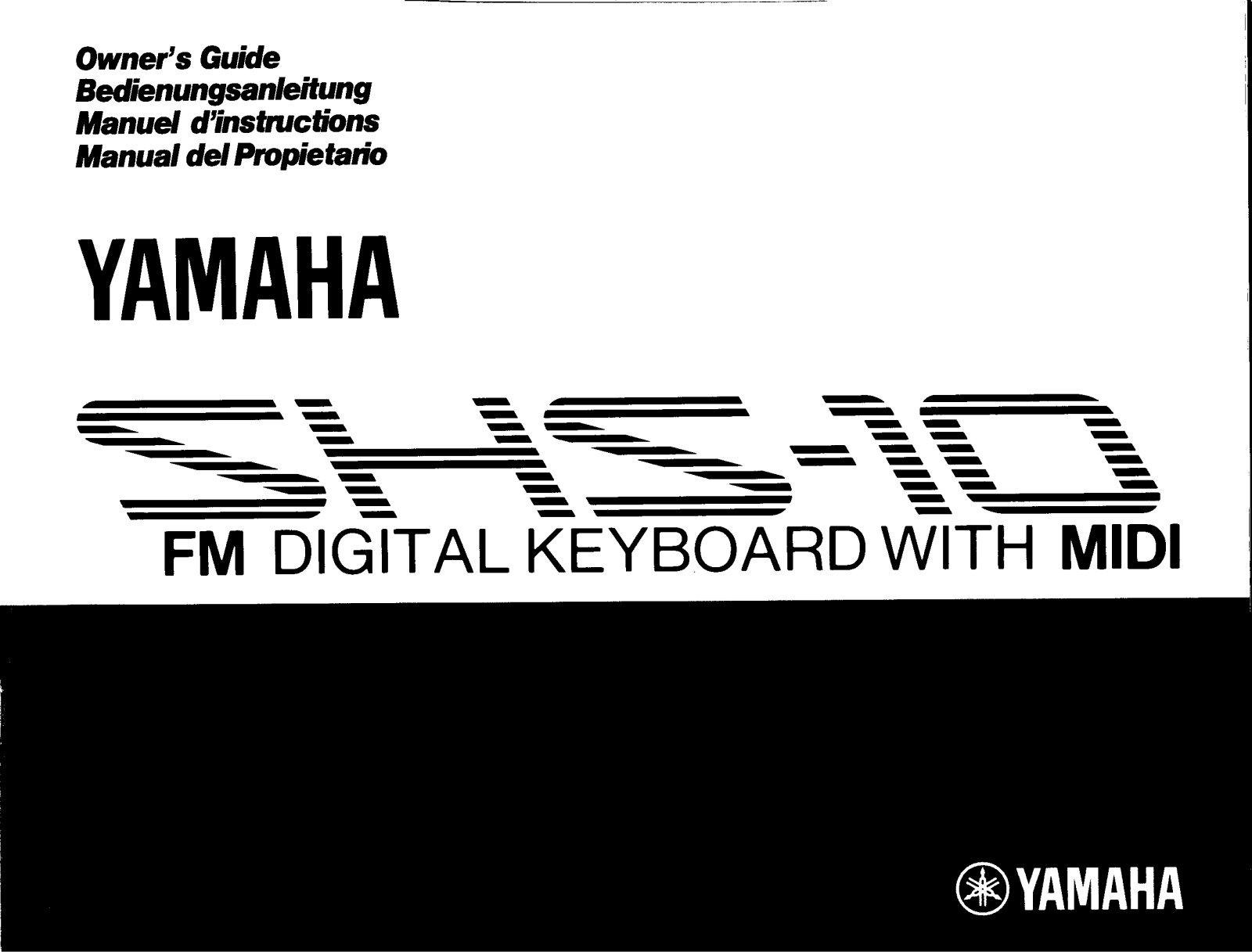 Yamaha SHS-10, SHS10E User Manual