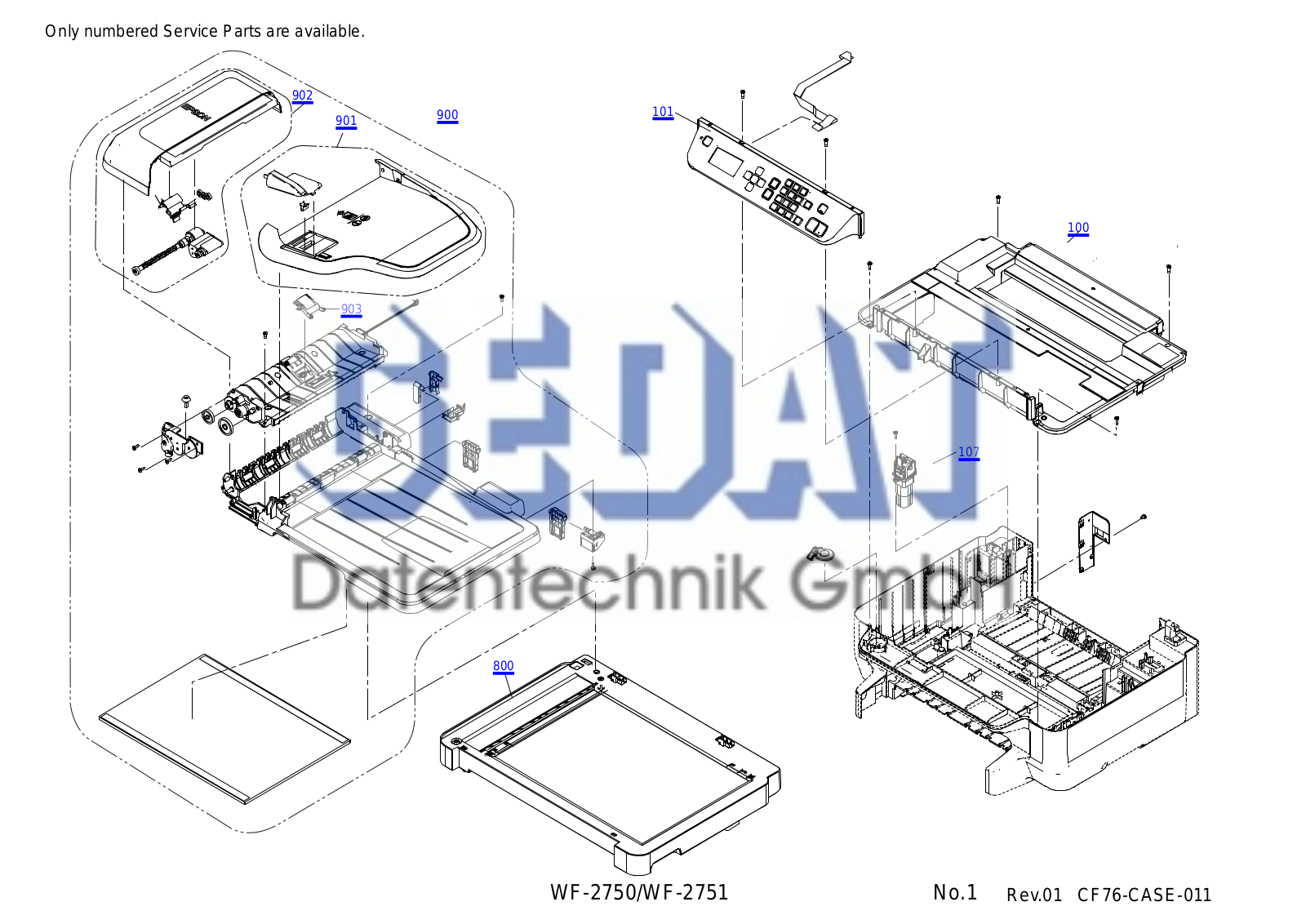 Epson WF-2750 Exploded Diagrams