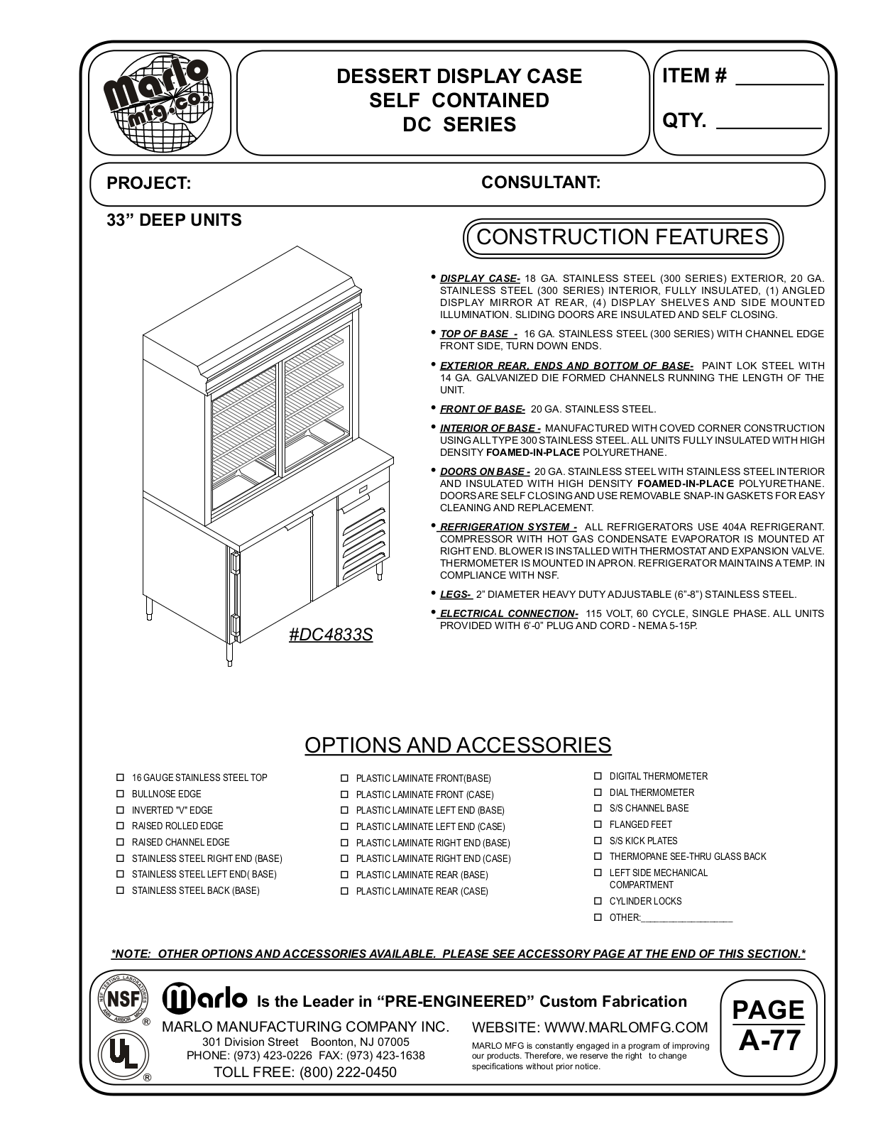 Marlo DC4833S User Manual