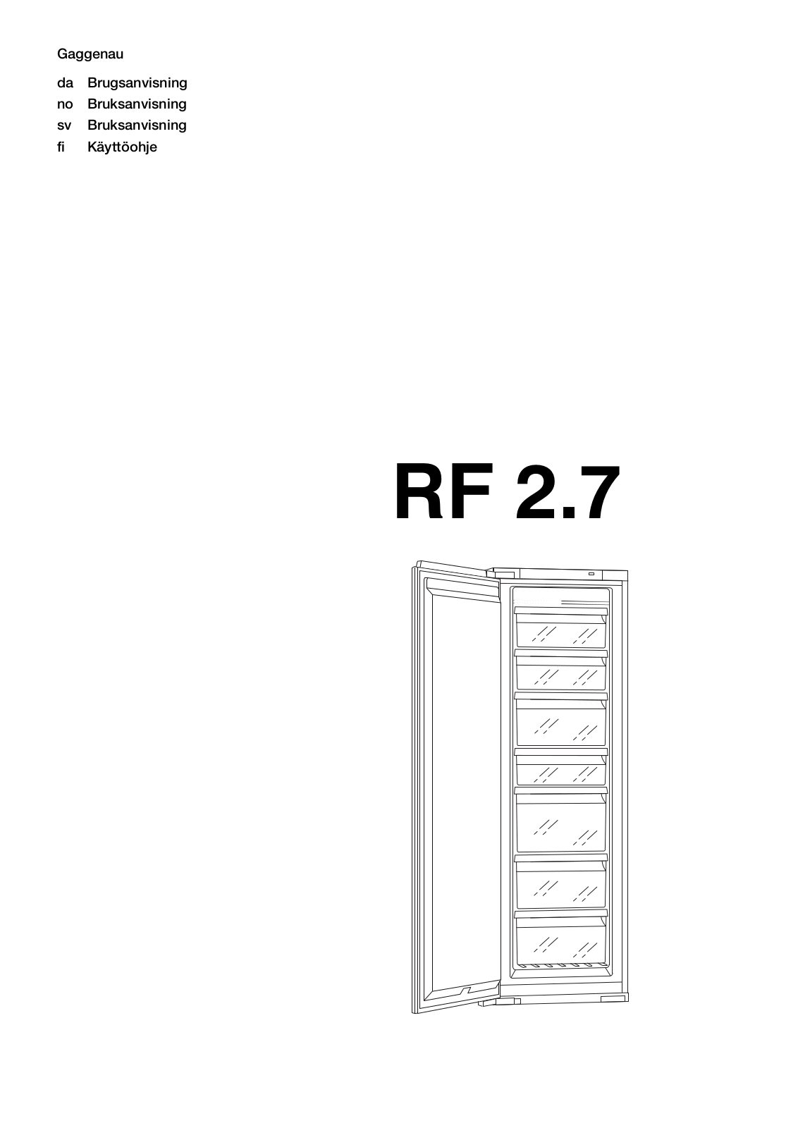 Gaggenau RF247202, RF287202 User Manual