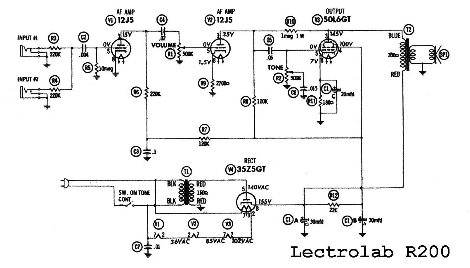 Lectrolab r 200 schematic