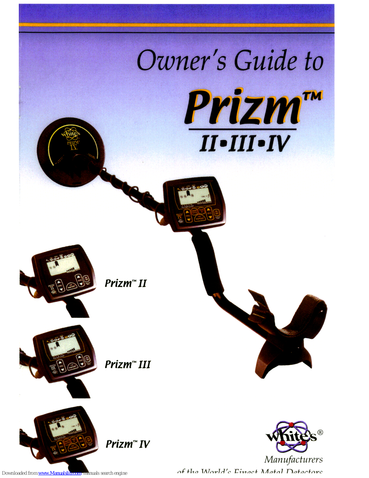 White’s Electronics Prizm II, Prizm III, Prizm IV Owner's Manual