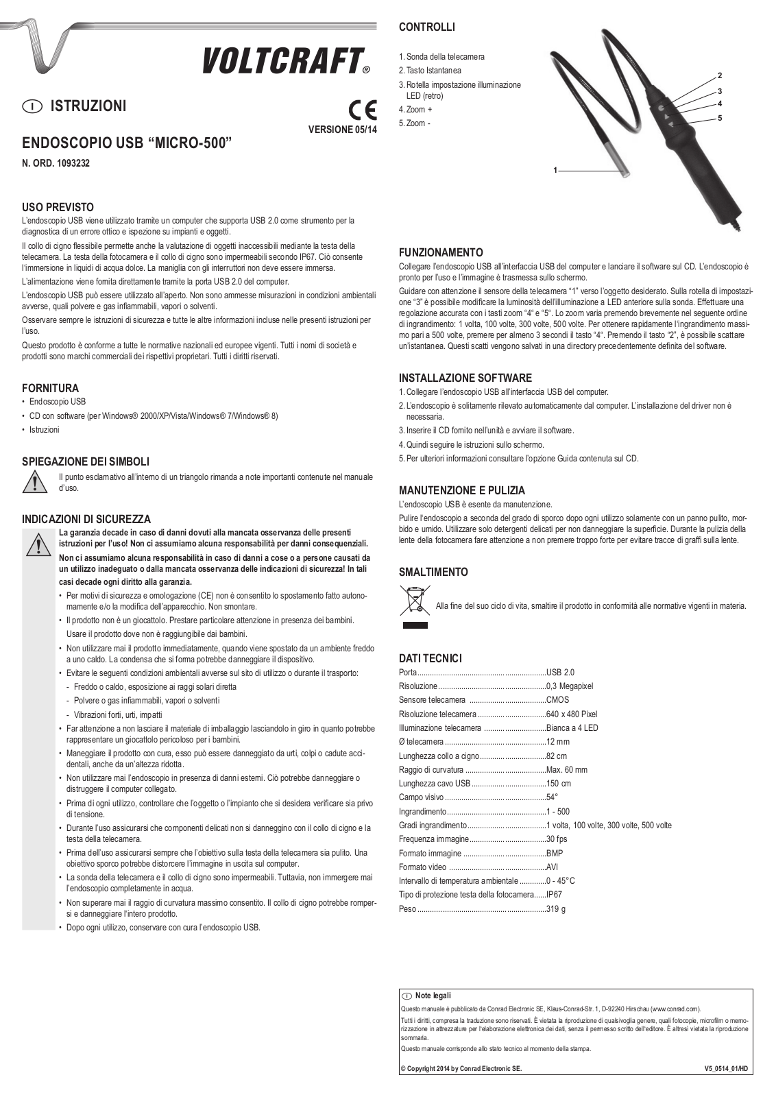 VOLTCRAFT MICRO-500 User guide