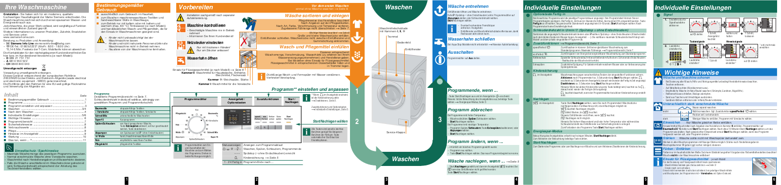 Siemens WM14Q3D1 User Manual