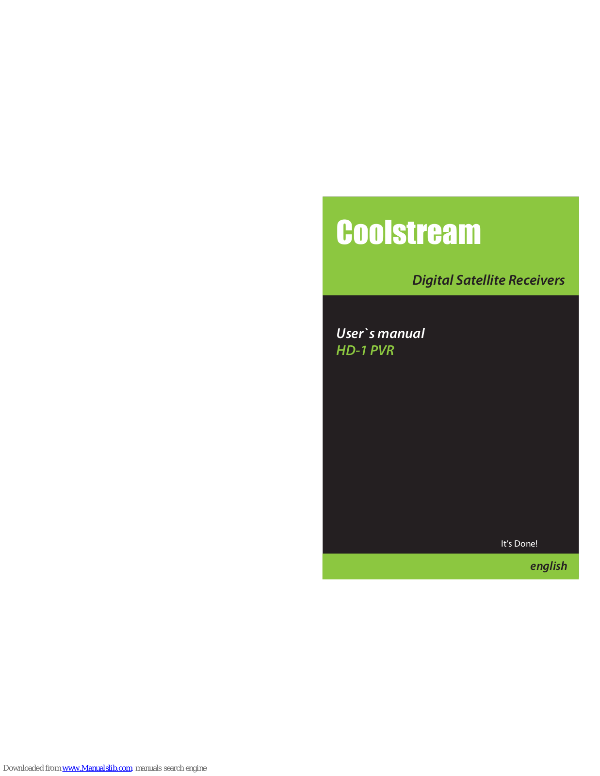 CoolStream HD-1 PVR User Manual - ManualMachine.com