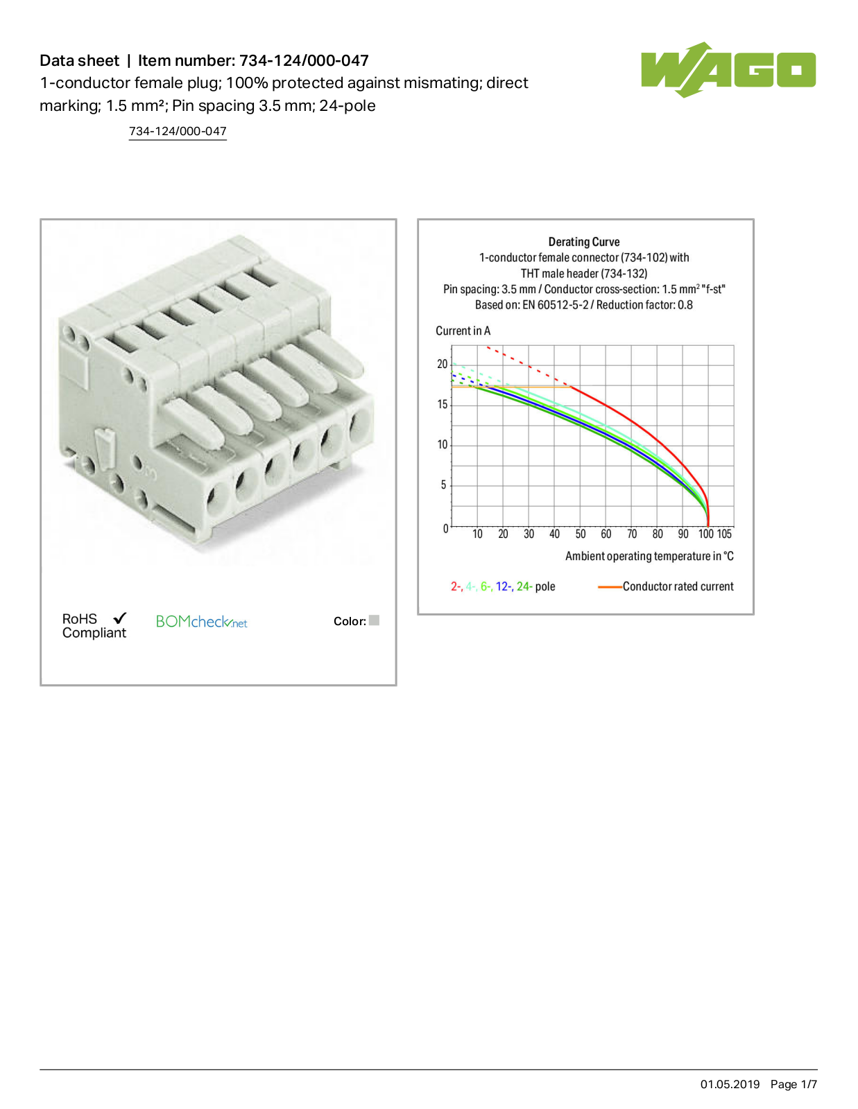 Wago 734-124/000-047 Data Sheet