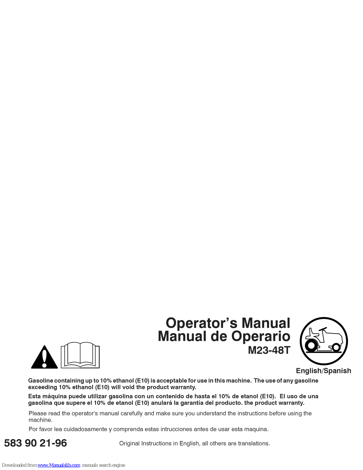 Husqvarna M23-48T Operator's Manual - ManualMachine.com