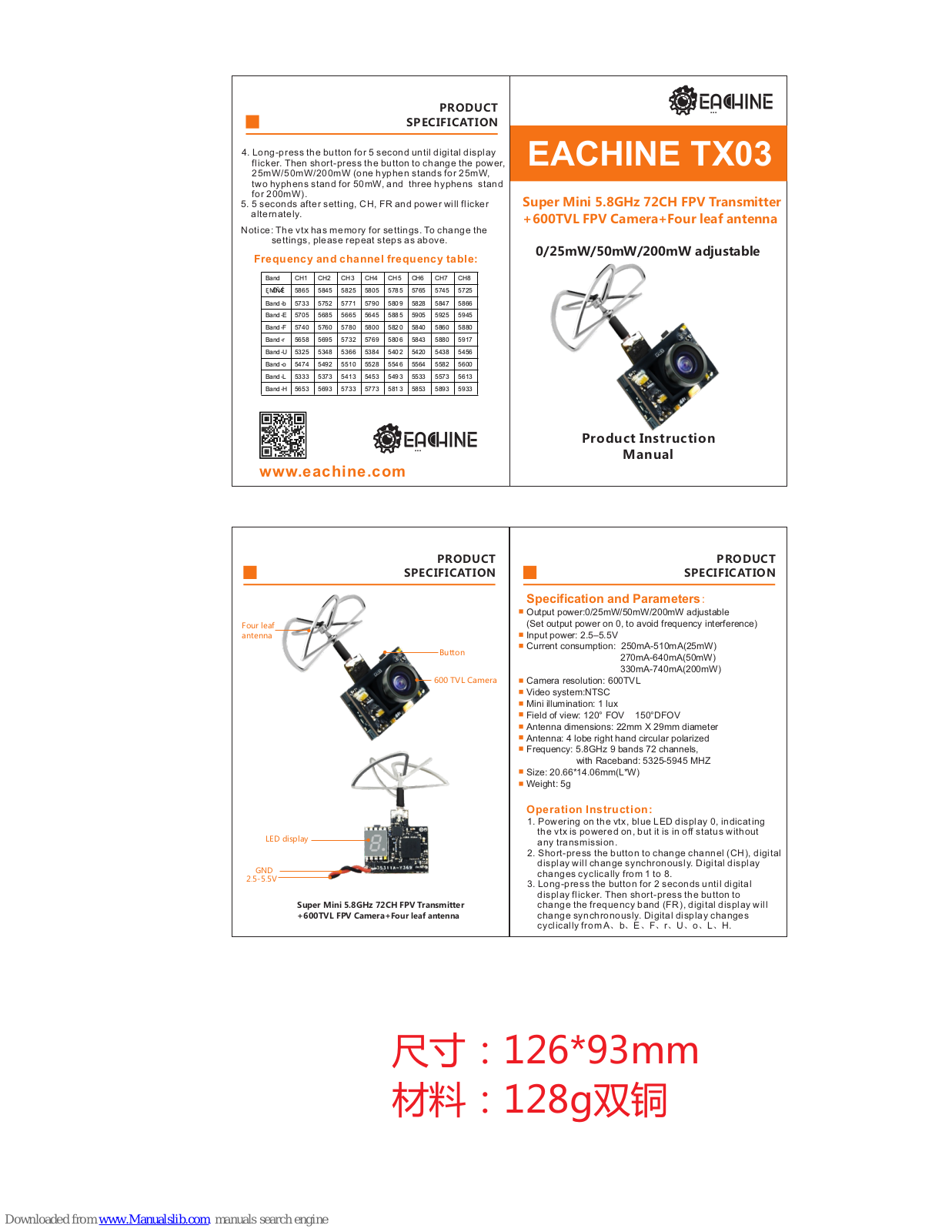 Eachine TX03 Instruction Manual