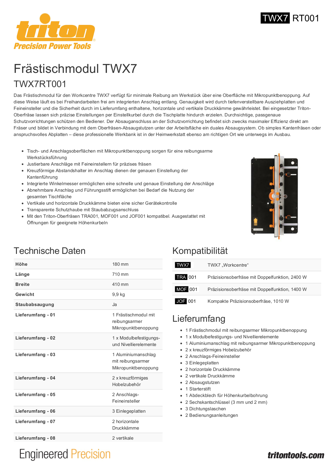 Triton TWX7RT001 User Manual