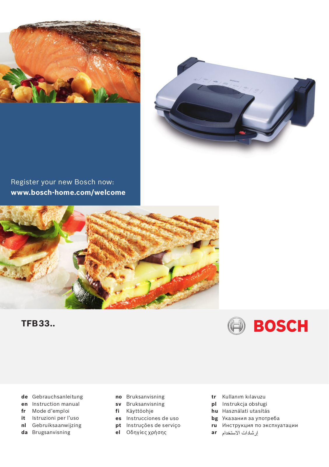 Bosch TFB3302 operation manual