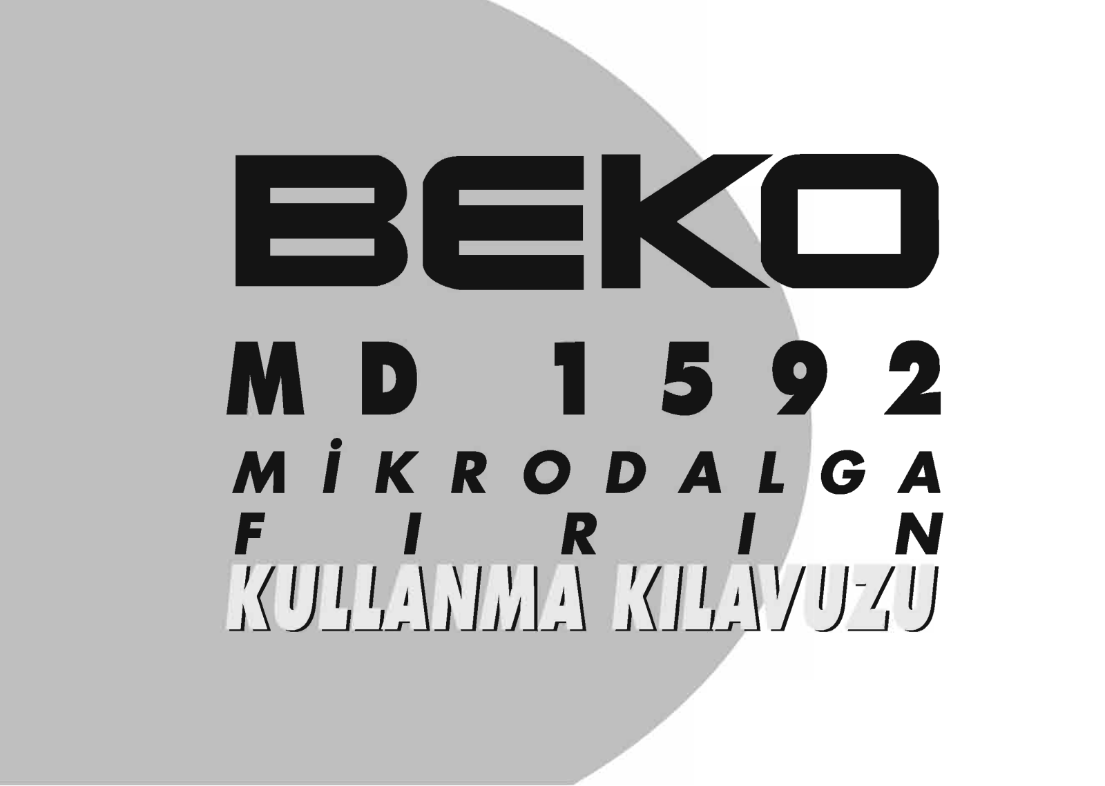 Beko MD 1592 User Manual