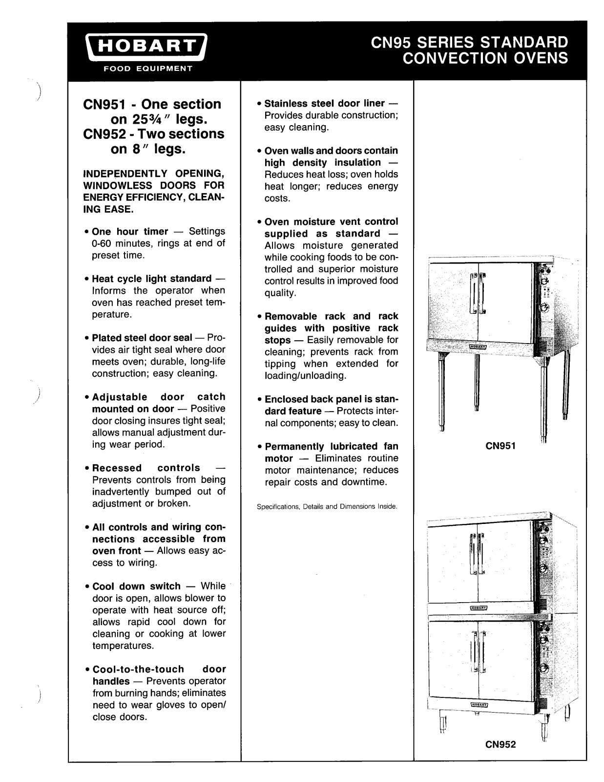 Hobart CN951 User Manual