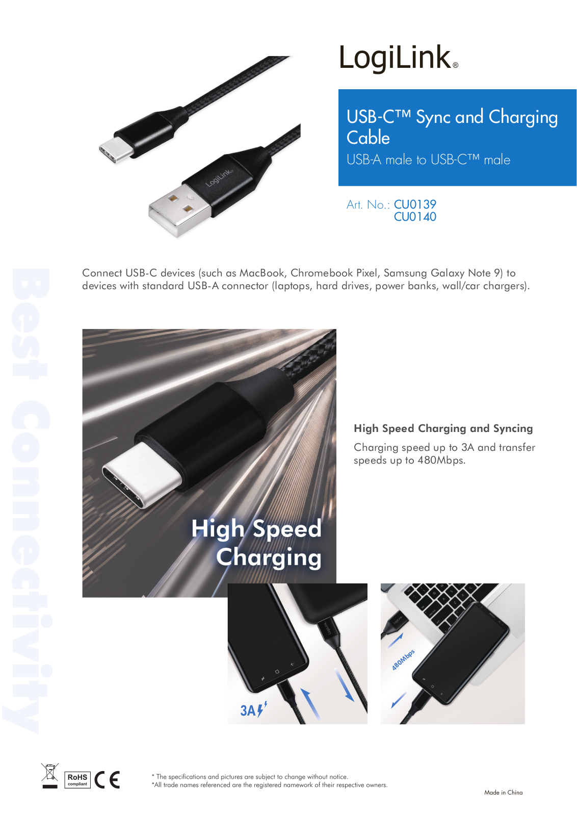 Logilink ICOC U2-AC-003B, ICOC U2-AC-010B Datasheet - ManualMachine.com