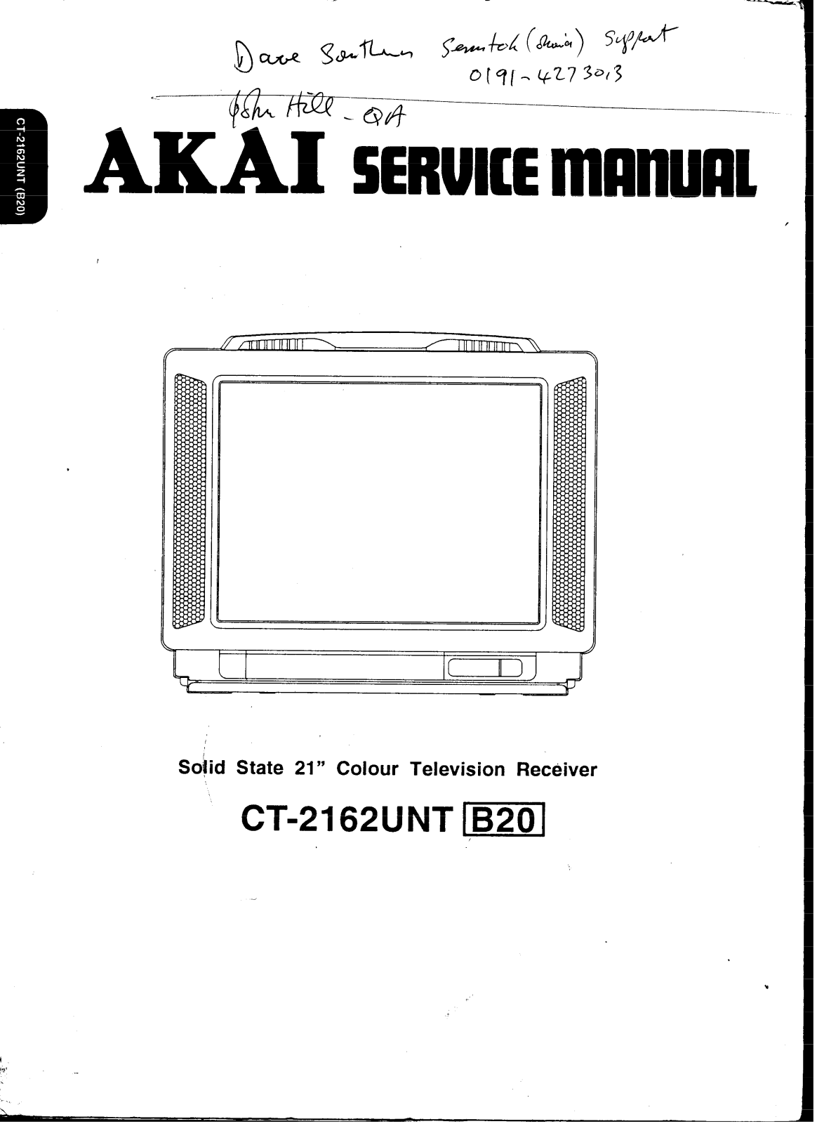 Akai CT-2162 Cirquit Diagram