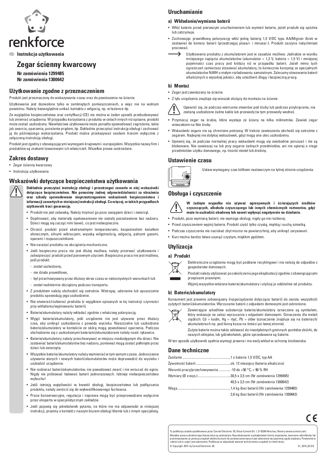 Renkforce W784P-NP, W785P-NS User guide