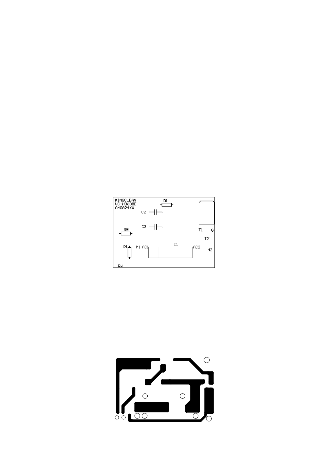 Vitek VC-H3608E PCB LAYOUT DIAGRAM