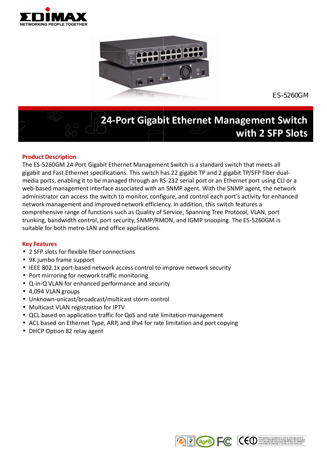 Edimax Technology ES-5260GM User Manual