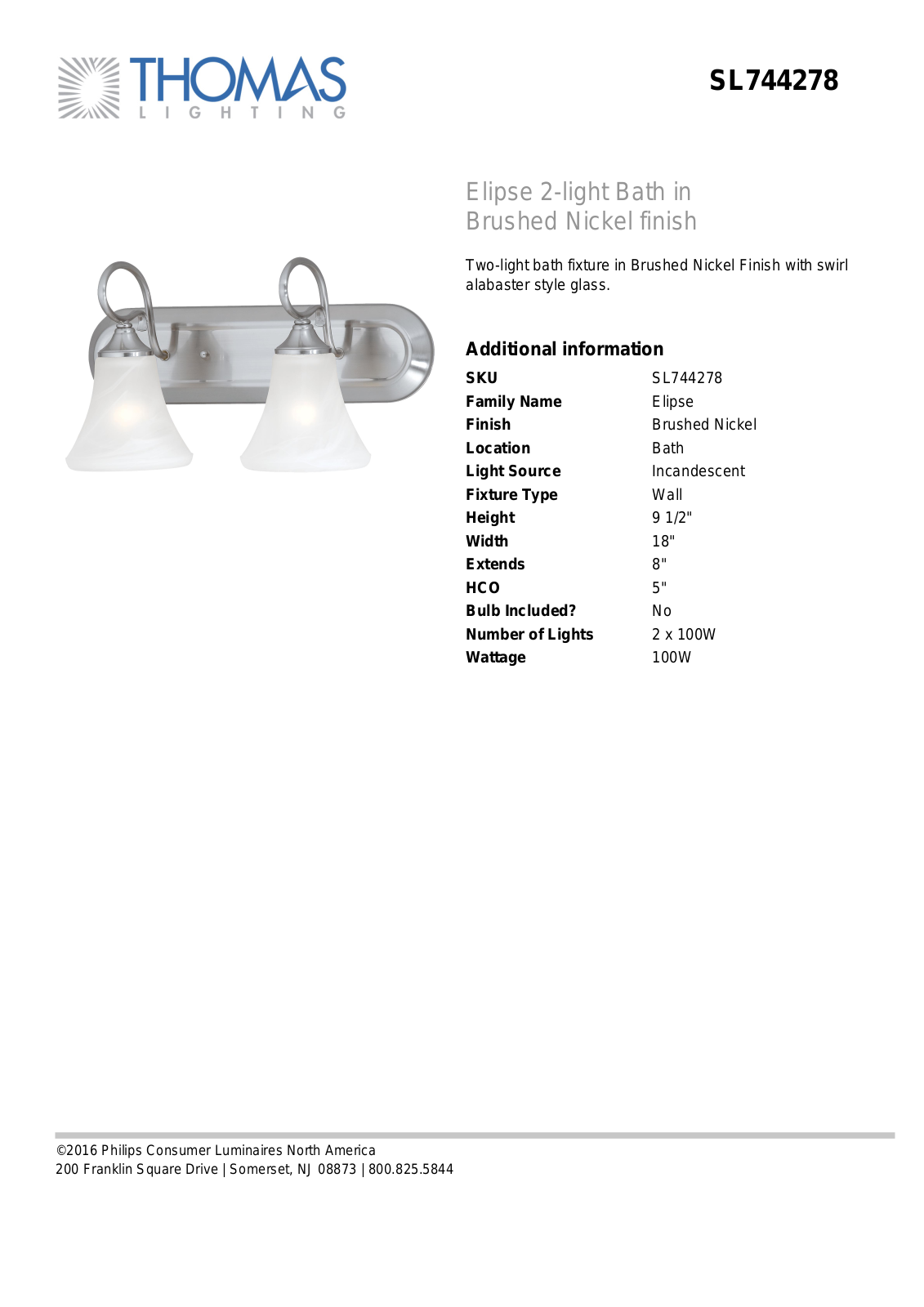 Thomas Lighting SL744278 User Manual - ManualMachine.com