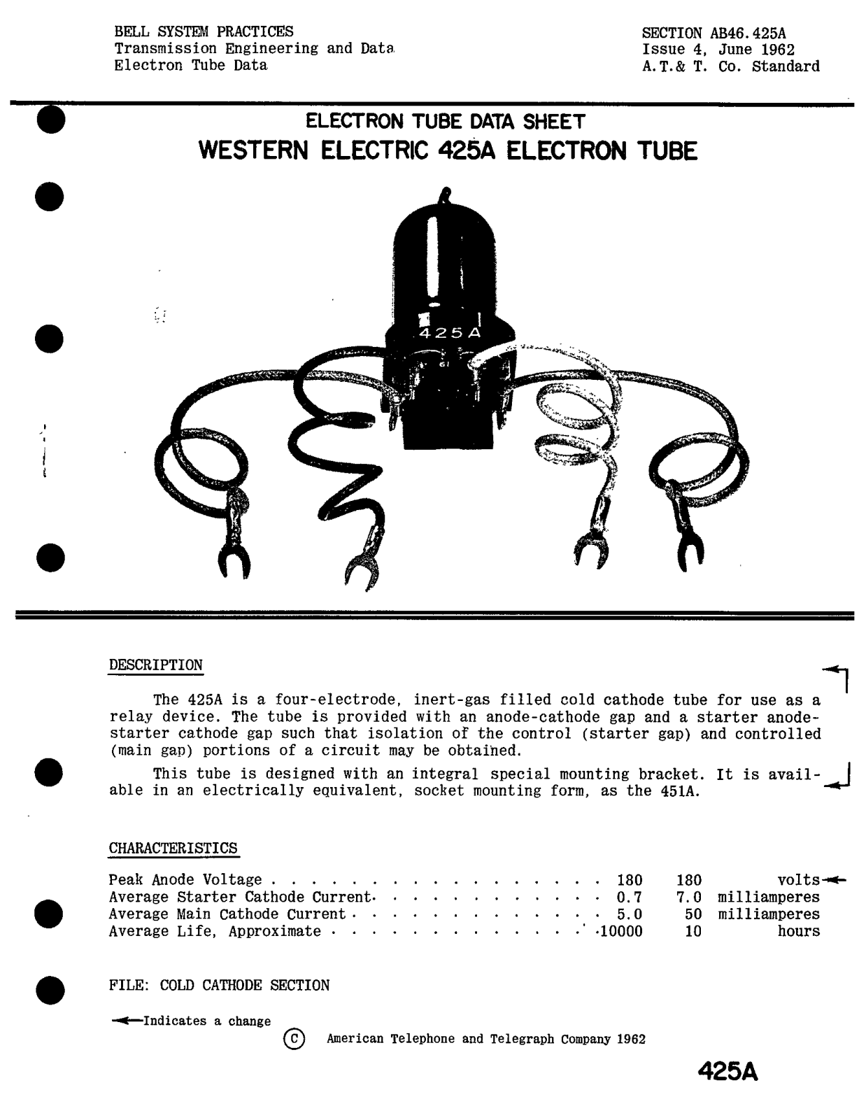 Western Electric 425-A Brochure