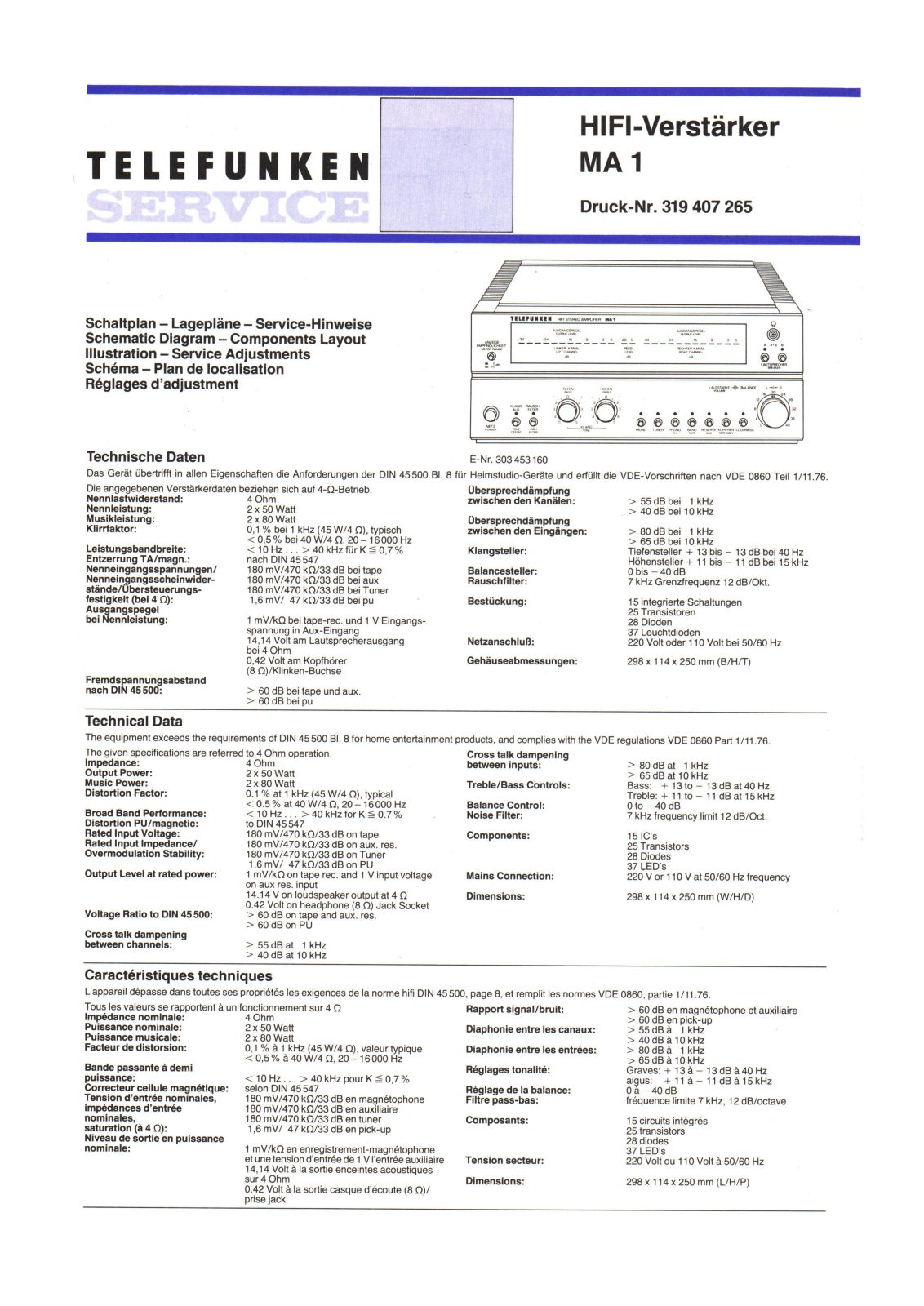 Telefunken MA-1 Service Manual
