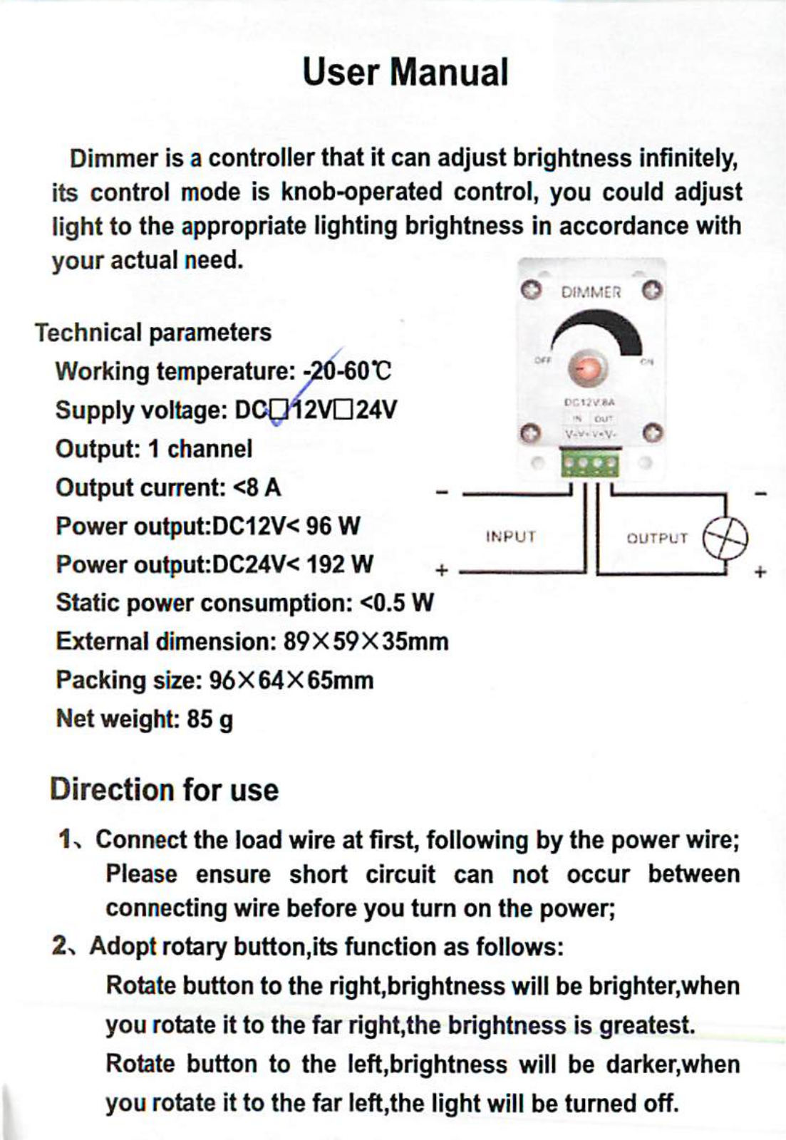 Italuce ITH1035 Manual Sheet - ManualMachine.com