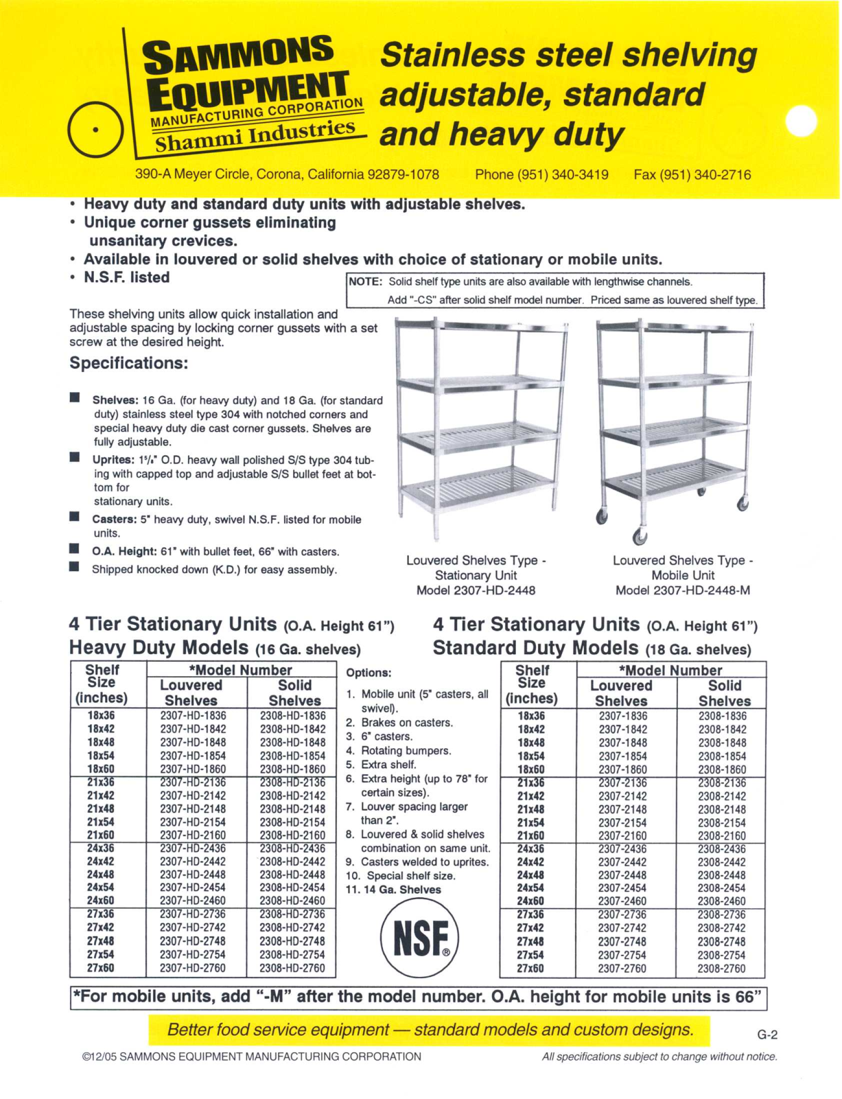 Sammons Equipment 2307-1836 User Manual