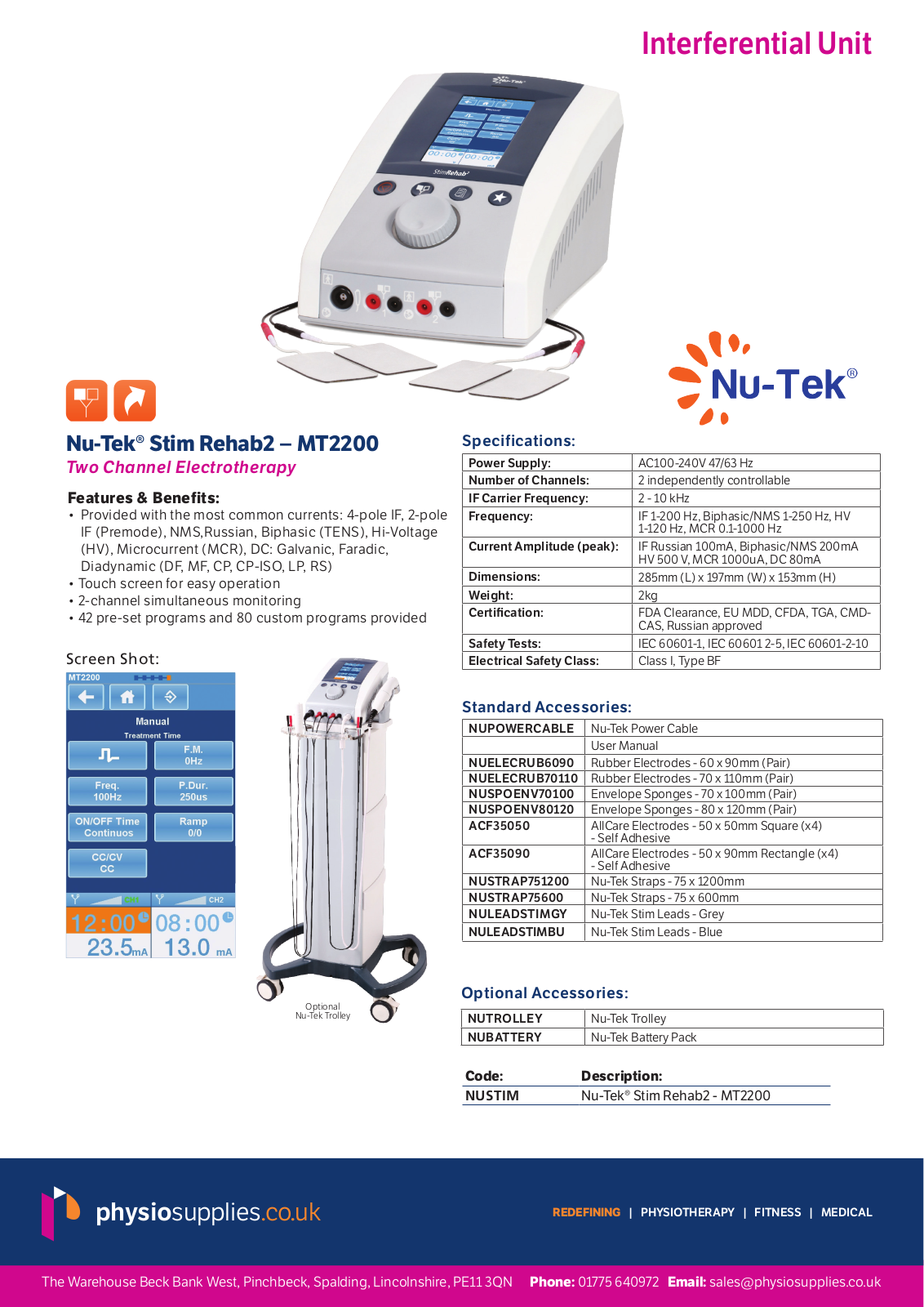 Nu-Tek CT2200, CT2201, CT2202, CT2203, CT2204 User Manual