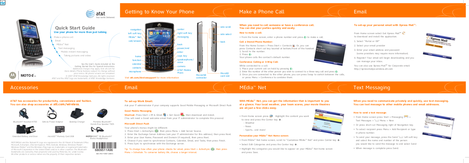 Motorola Q9 Quick Start Guide