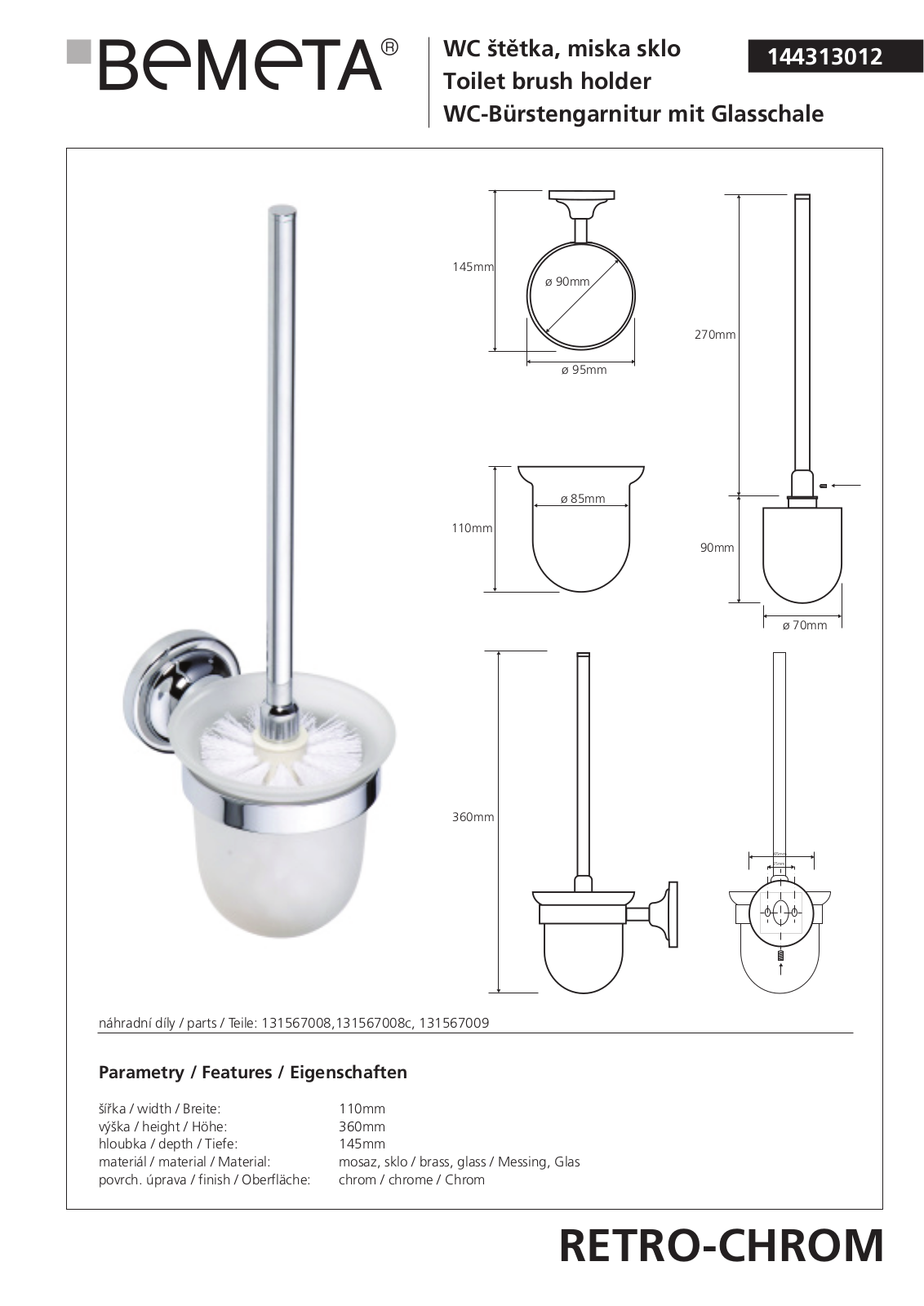 Bemeta RETRO - BRONZ 144313012 User guide - ManualMachine.com