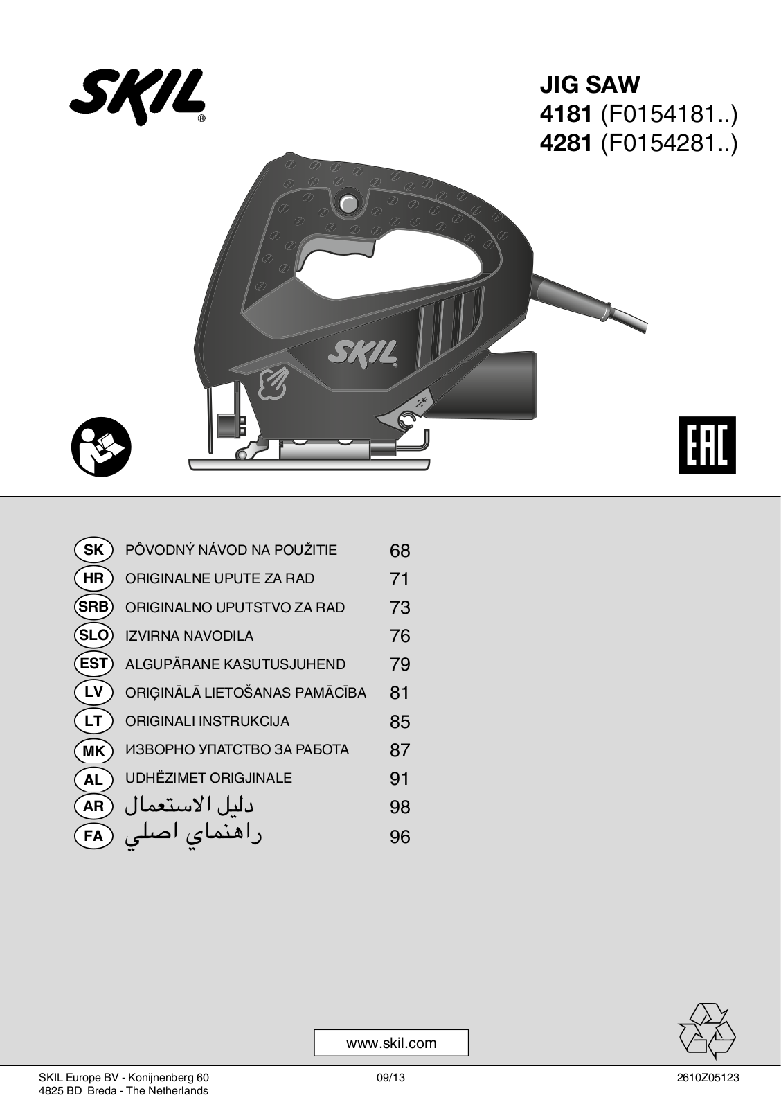 SKIL 4281, 4181 User guide