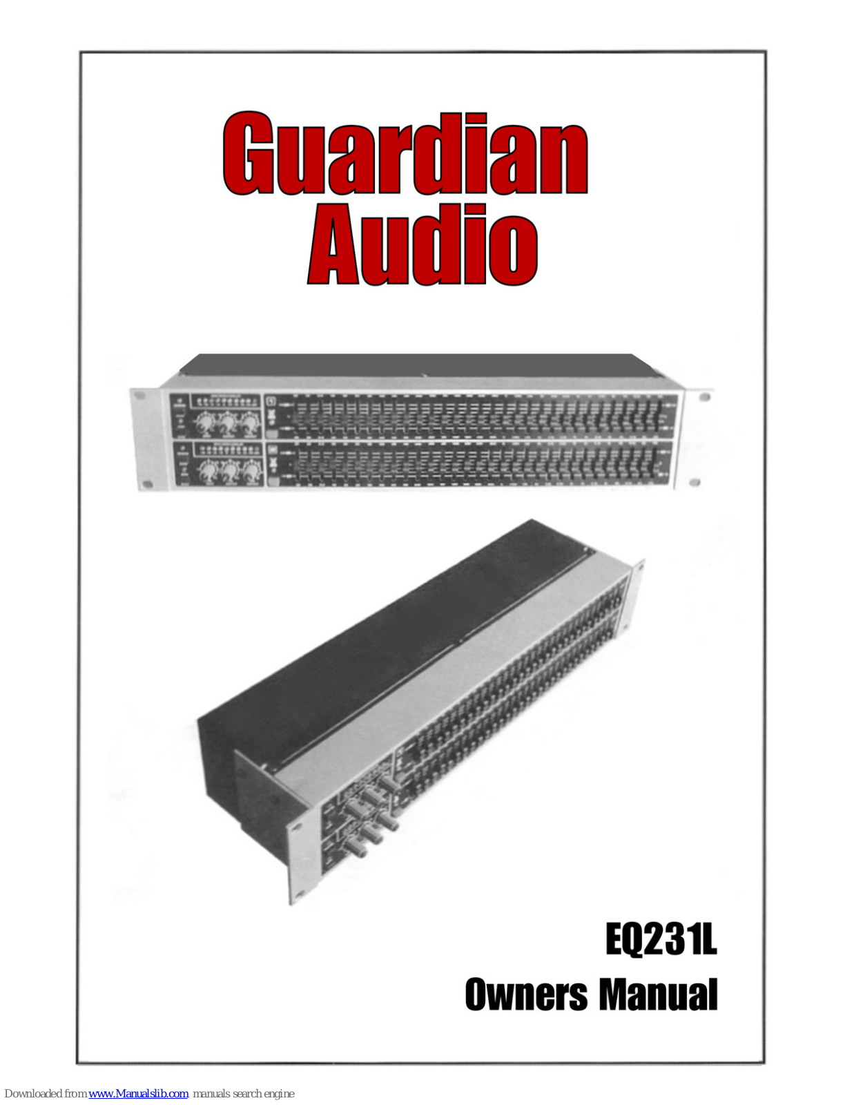 Guardian Audio EQ231L Owner's Manual