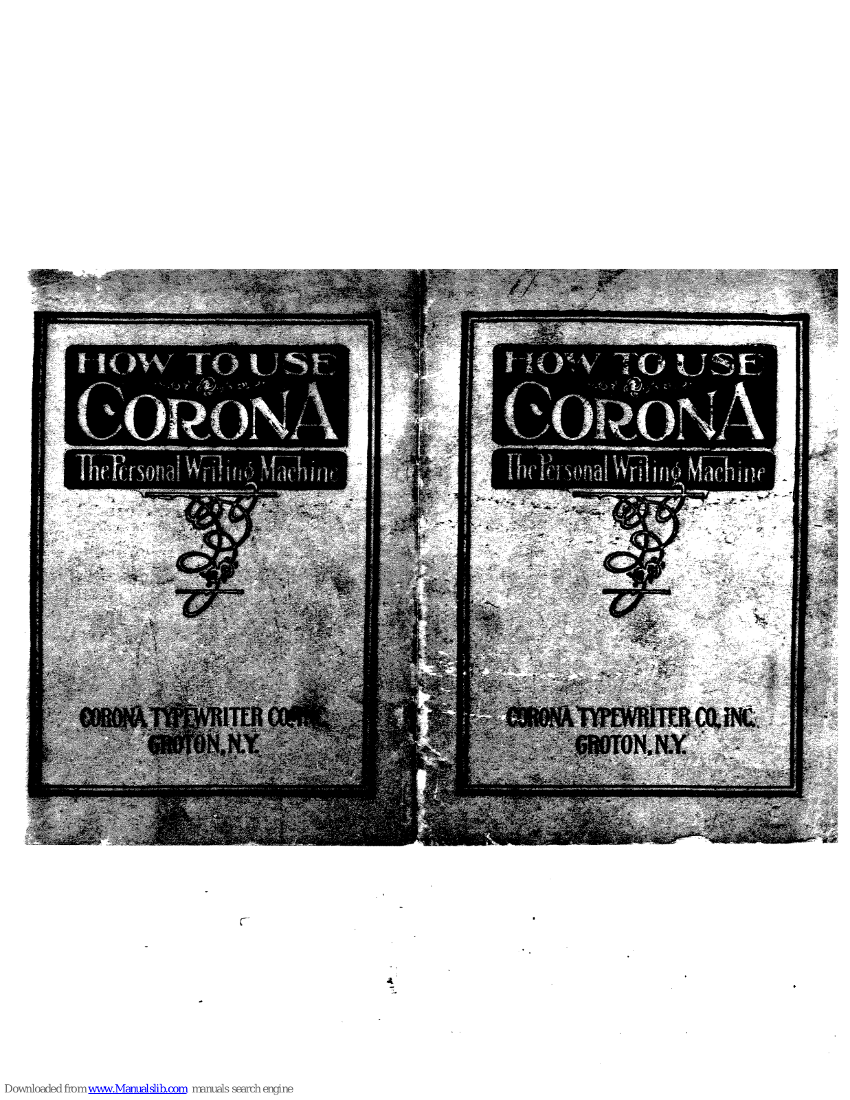 Corona Typewriter Corona 3 How To Use Manual