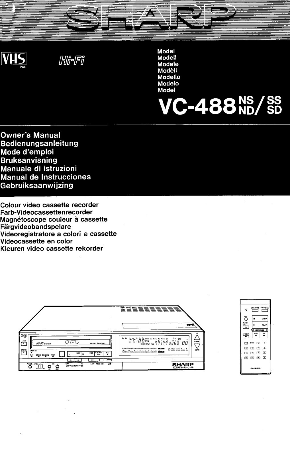 Sharp VC-488NS, VC-488ND, VC-488SS, VC-488SD User Manual