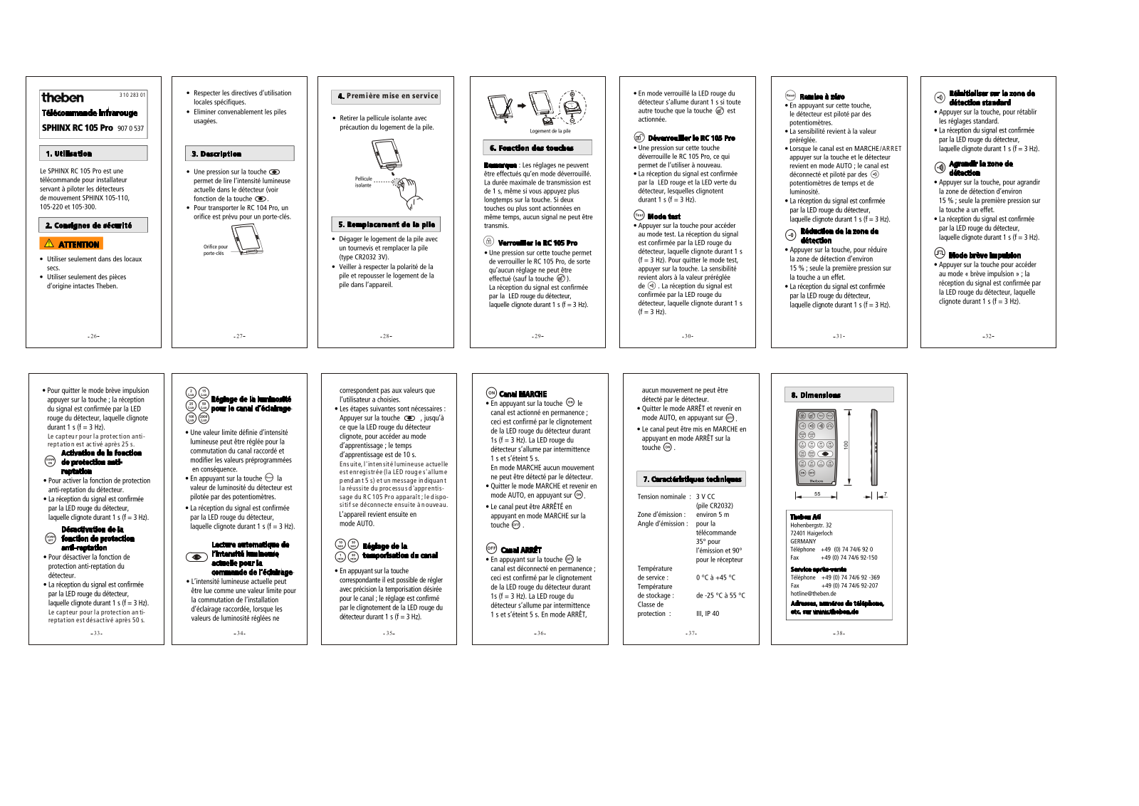 THEBEN SPHINX RC 105 PRO User Manual - ManualMachine.com