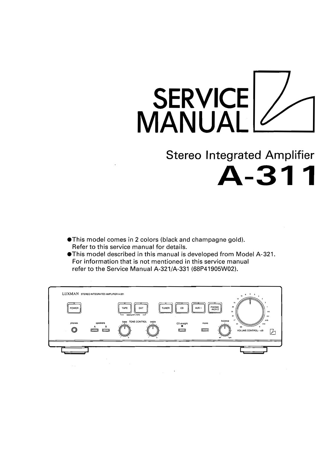 Luxman A-311 Service Manual