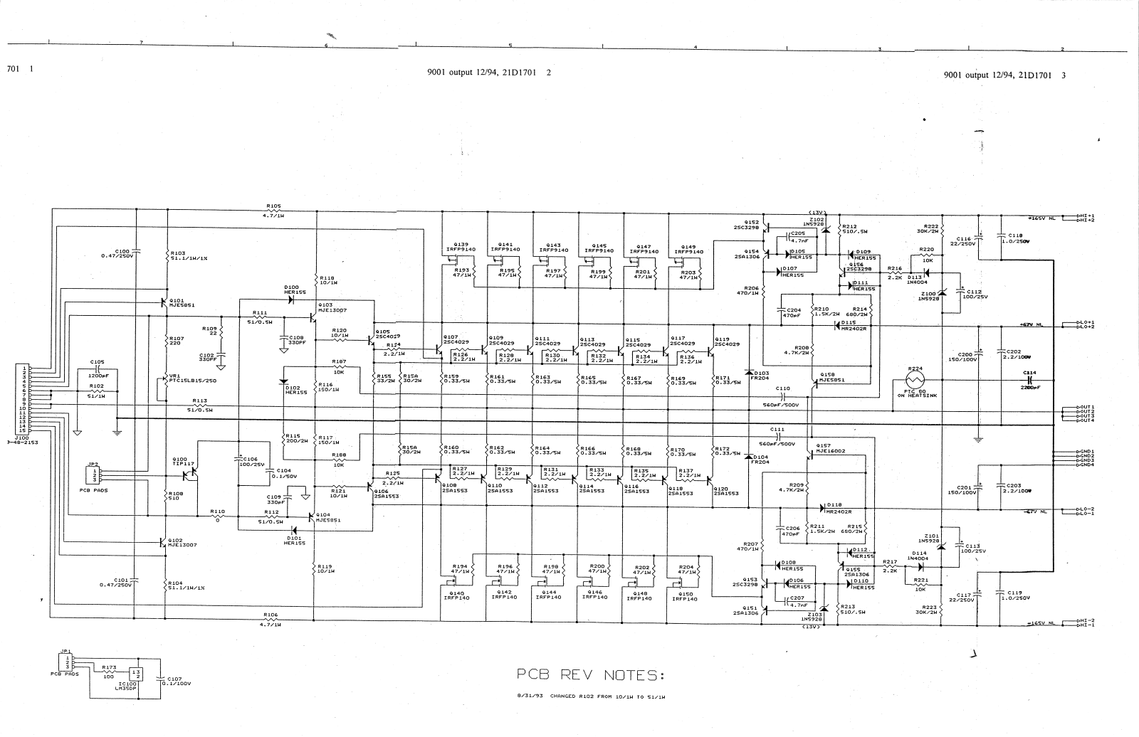 Crest Audio PRO-9001-OLD Schematic