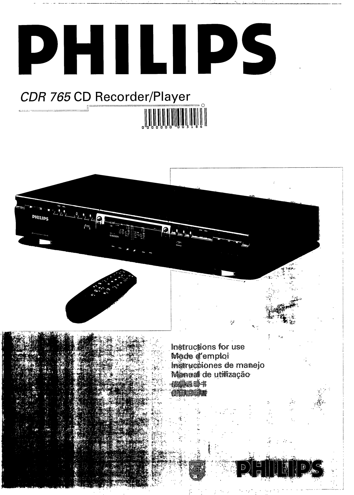 Philips CDR765BK, CDR765/00, CDR765/17, CDR765/11S User Manual