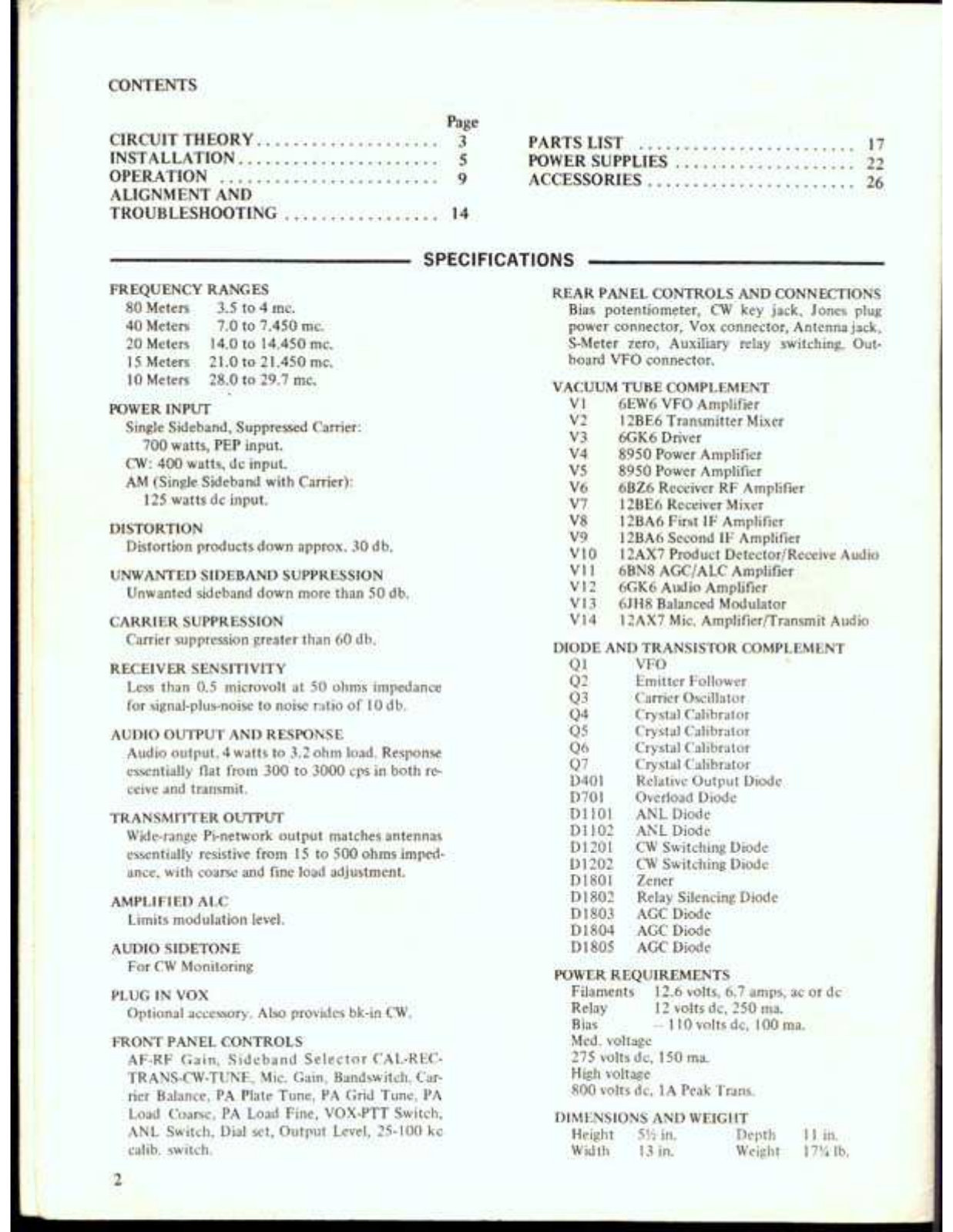 Swan 700cx User Manual (PAGE 02)