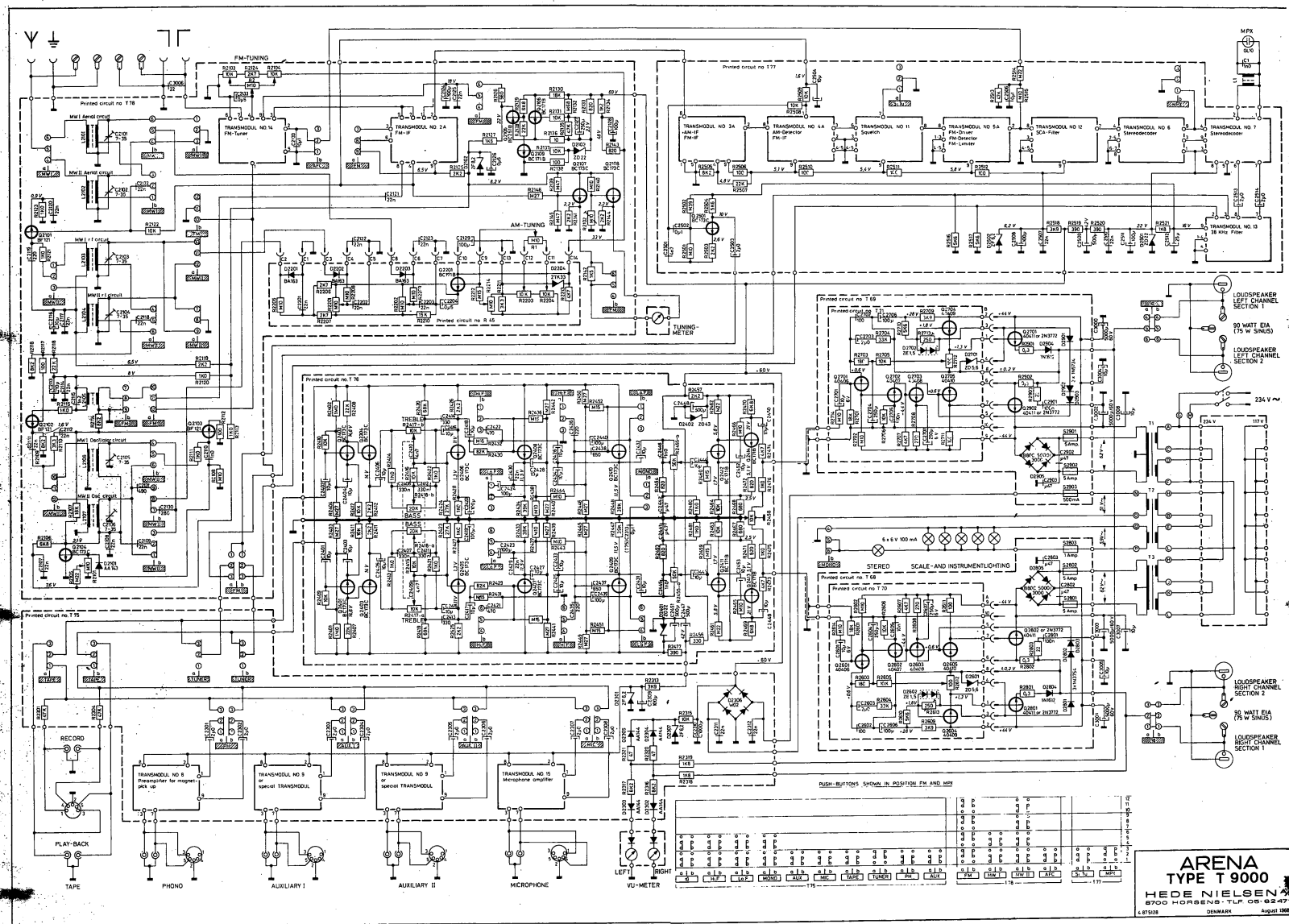 Arena Trans T9000 Schematic - ManualMachine.com