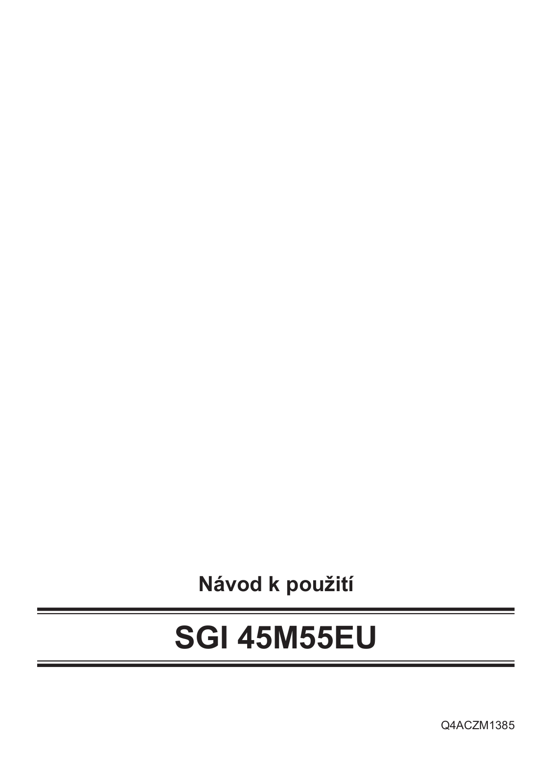 Bosch SGI 45M55EU User Manual