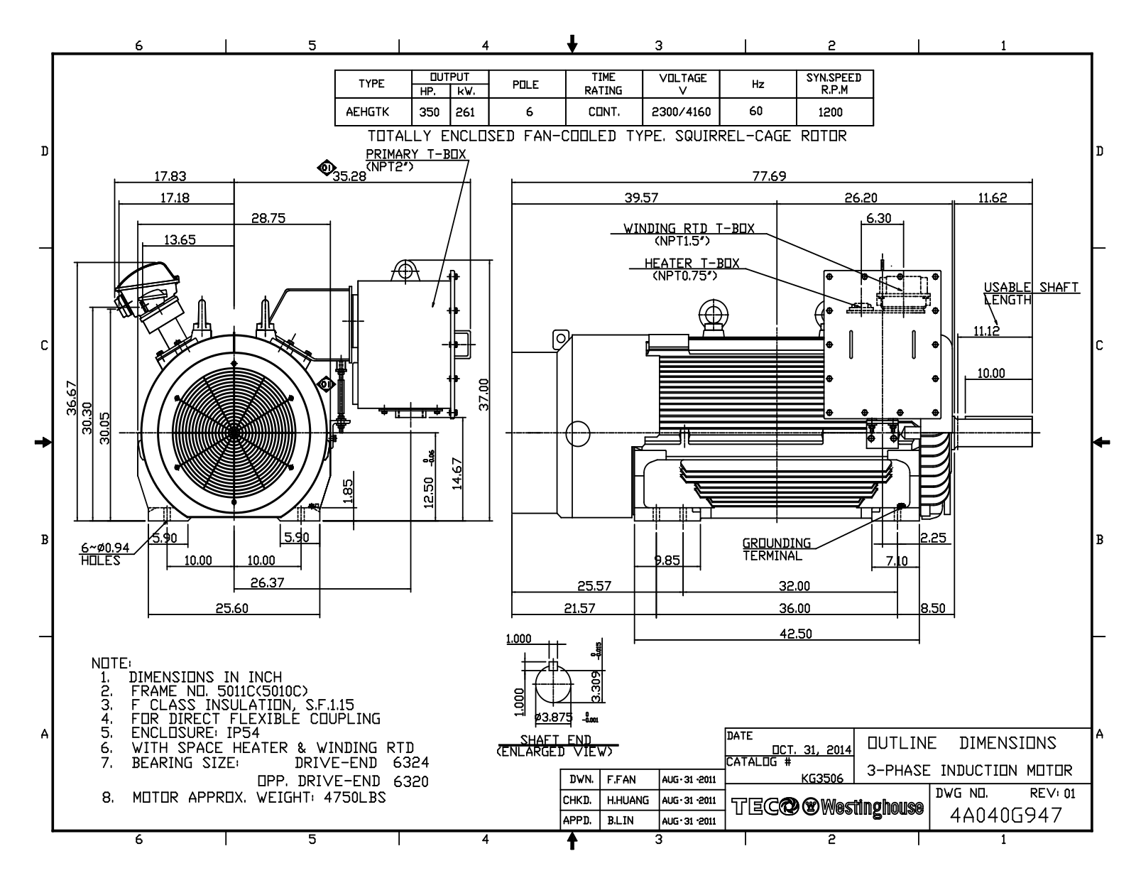 Teco KG3506 Reference Drawing