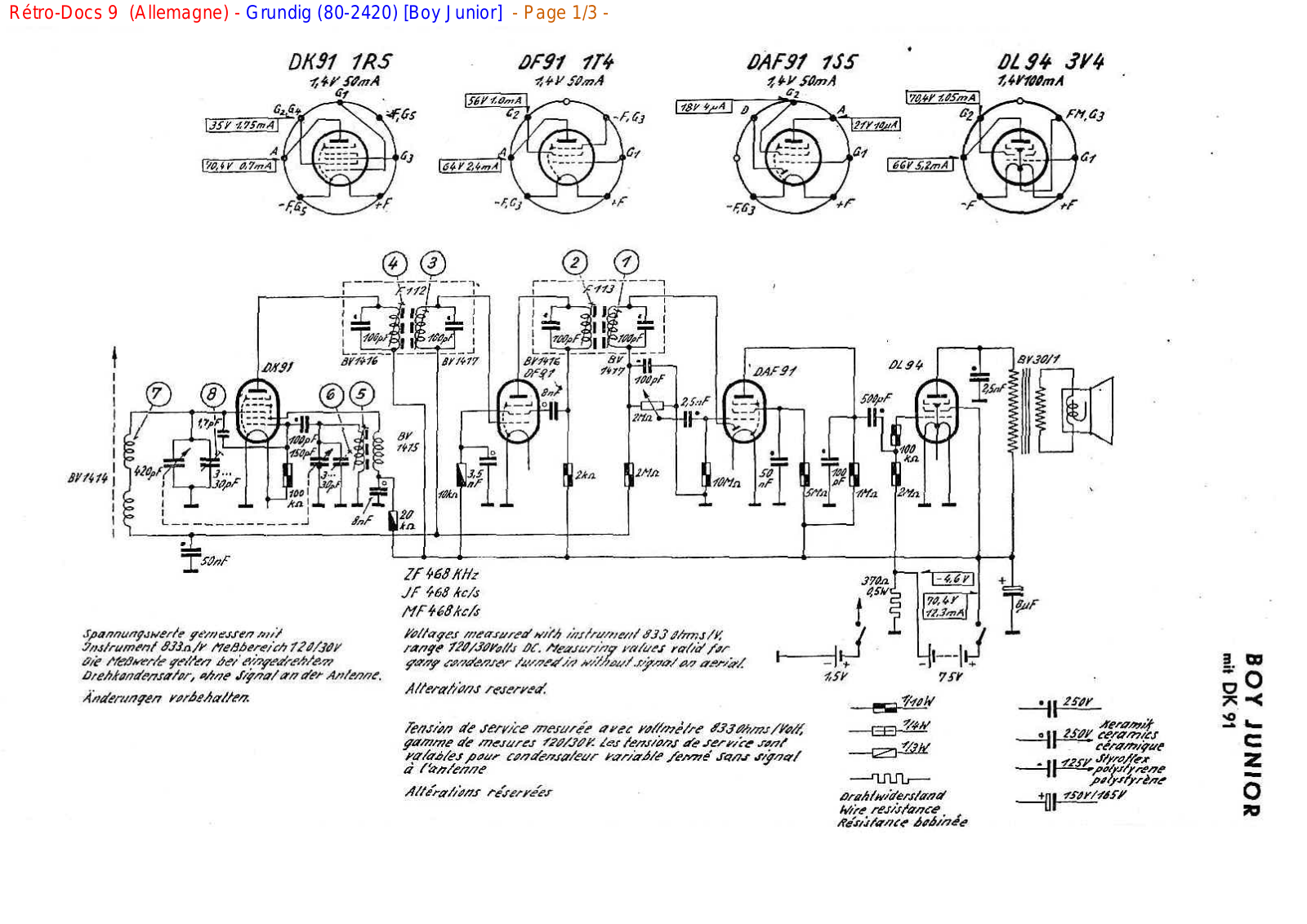 Grundig Boy-Junior Service Manual