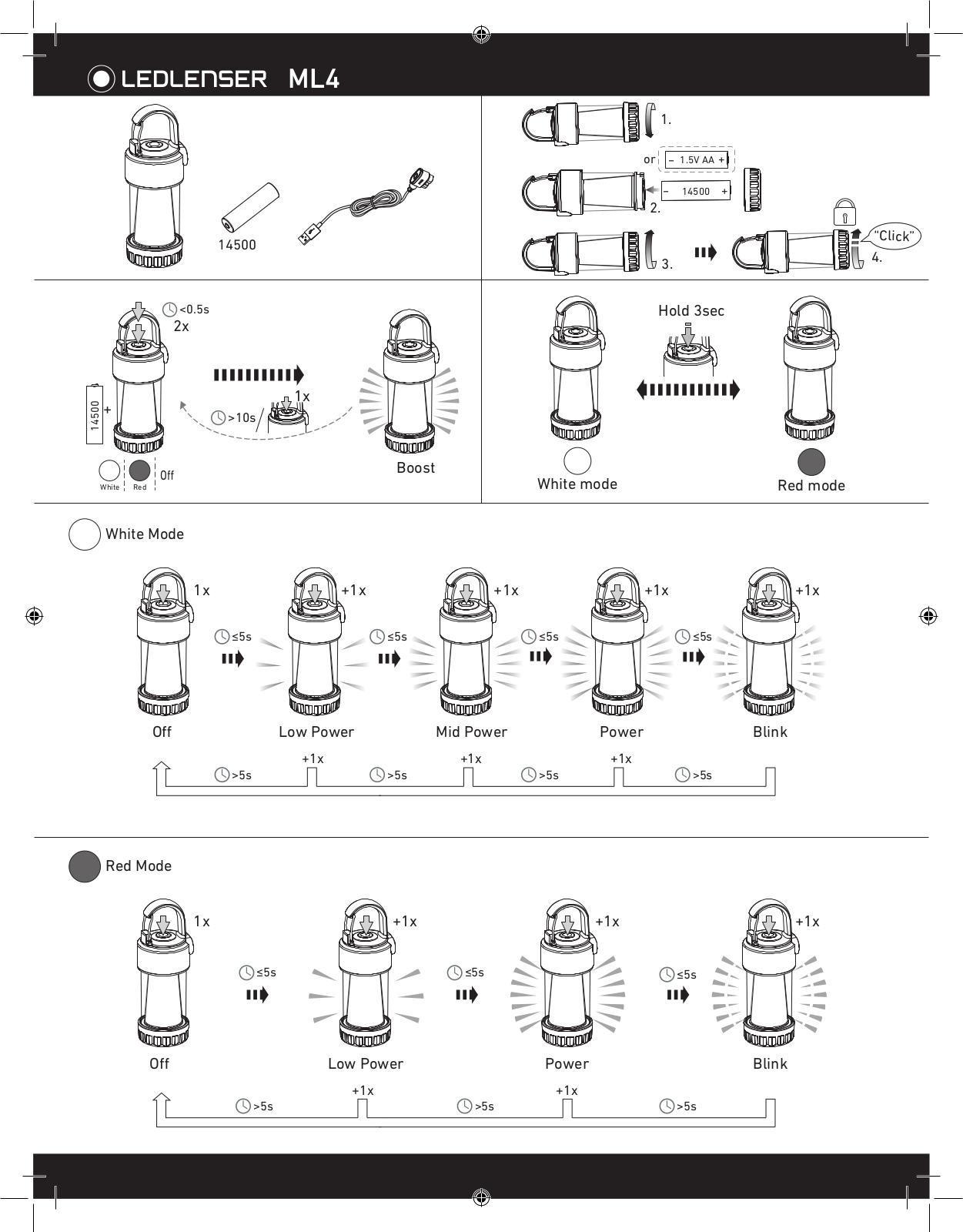 Led Lenser ML4 operation manual