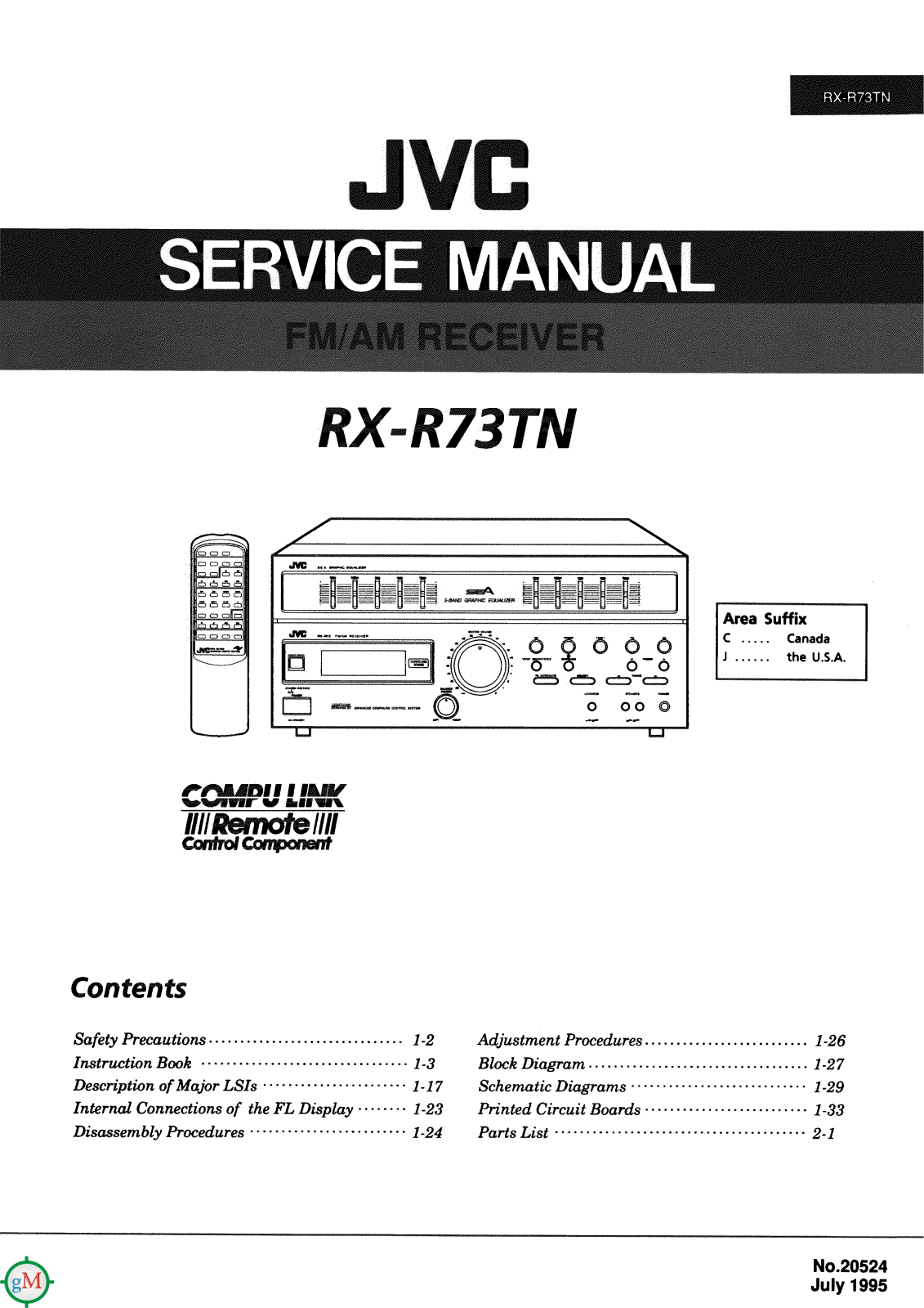 JVC RXR-73-TN Service manual