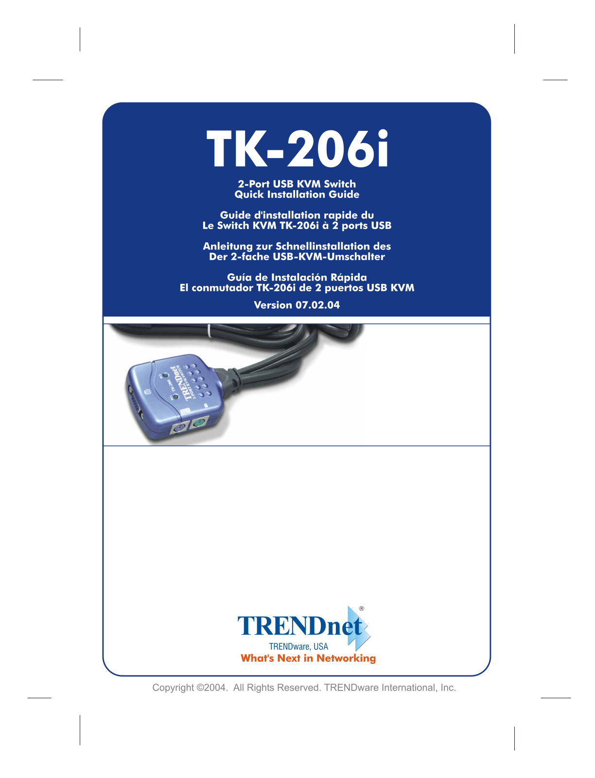 Trendnet TK-206I DATA SHEET