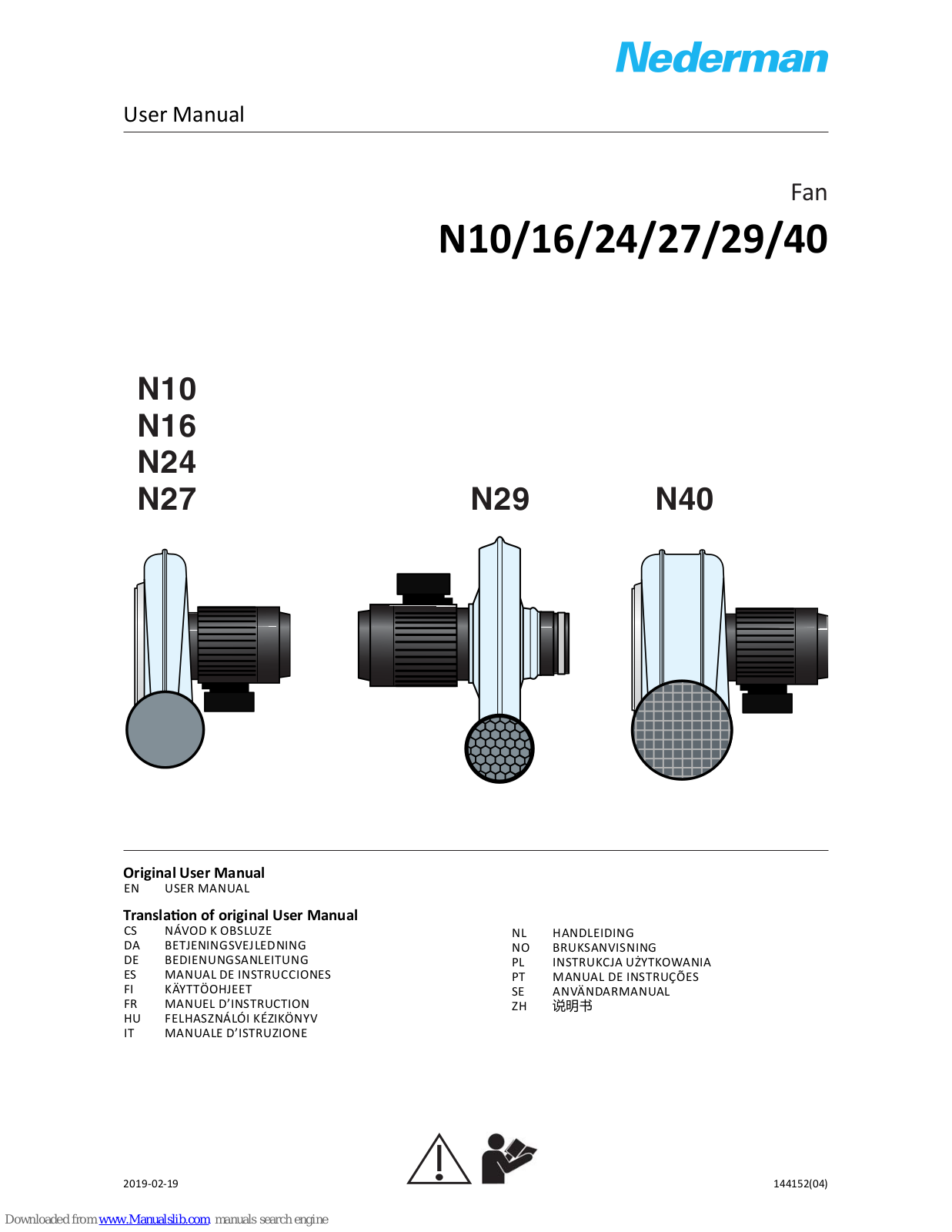 Nederman N10, N16, N29, N40, N24 User Manual - ManualMachine.com