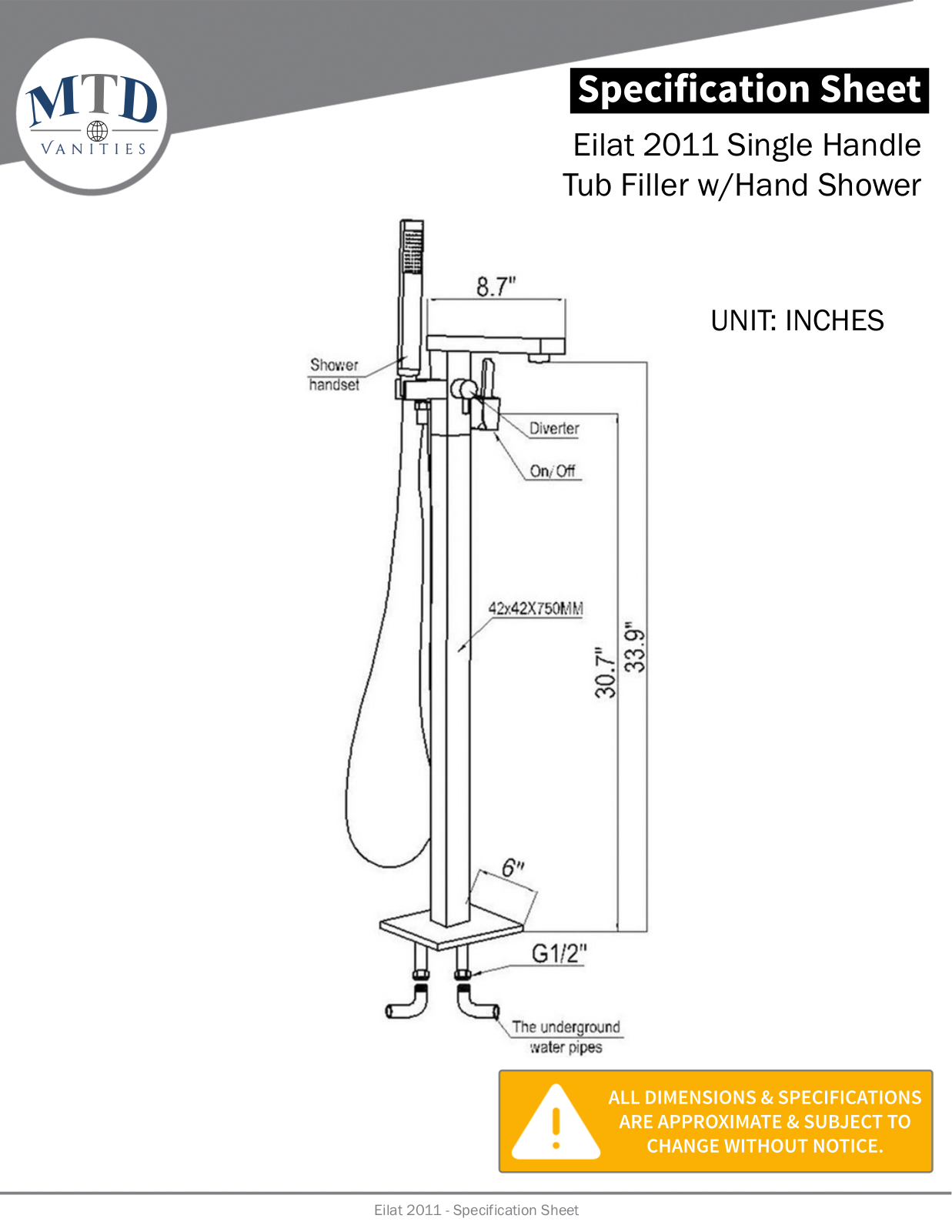 MTD Vanities MTVT1145 Specifications - ManualMachine.com